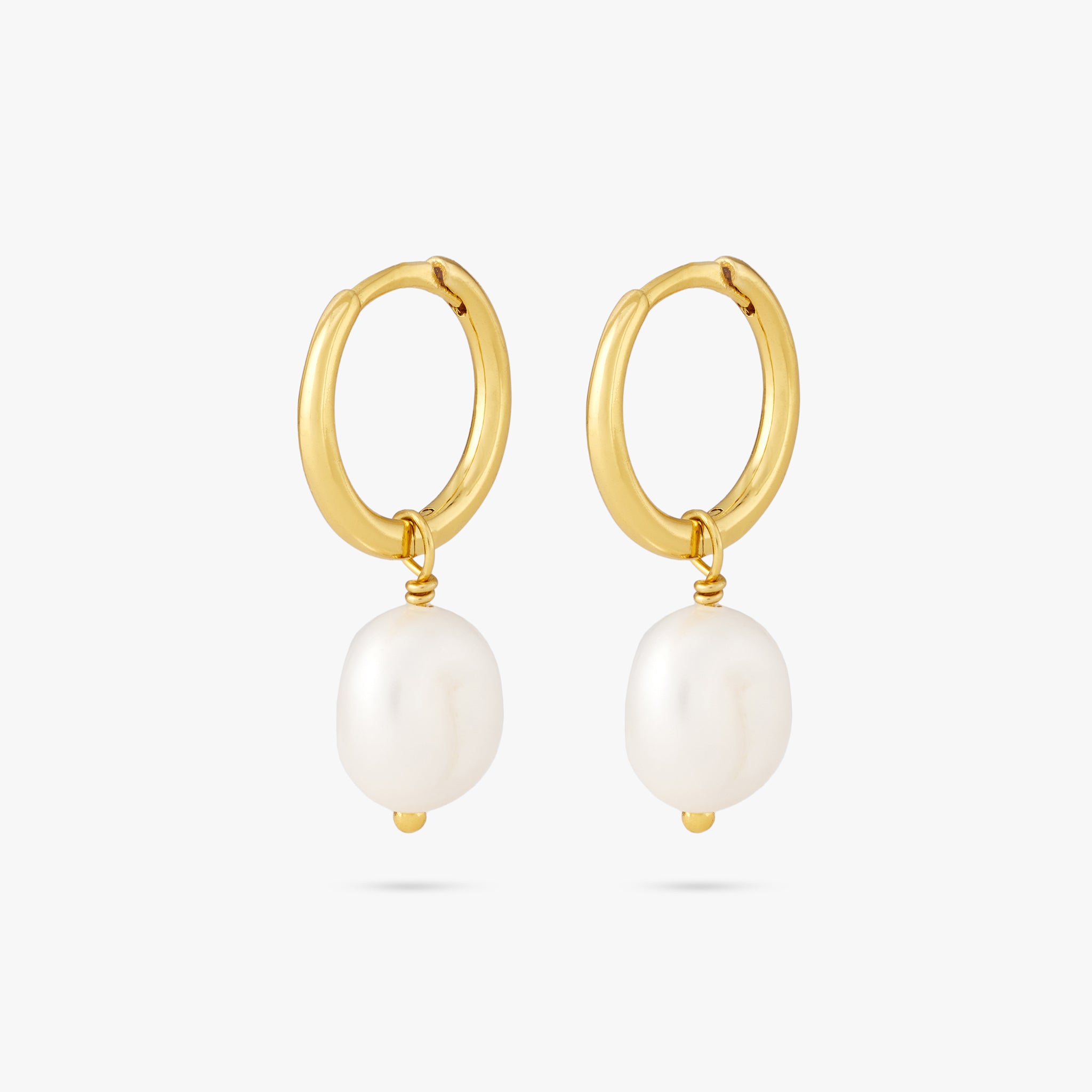 Baroque Pearl Huggie - STUDS