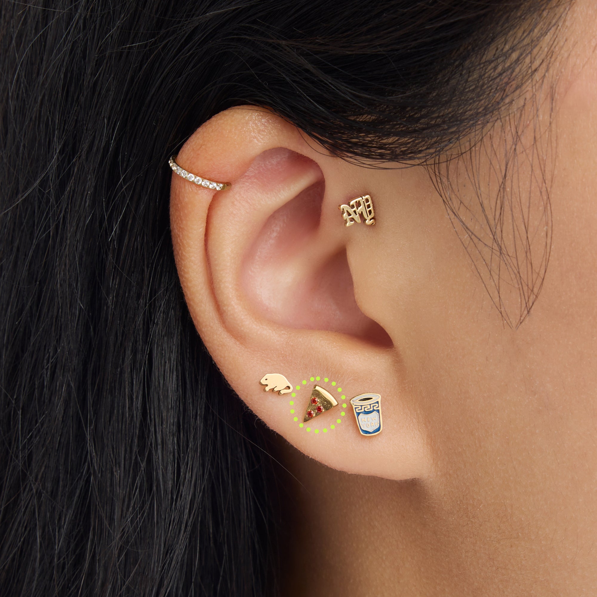 Pizza Flatback Stud - STUDS