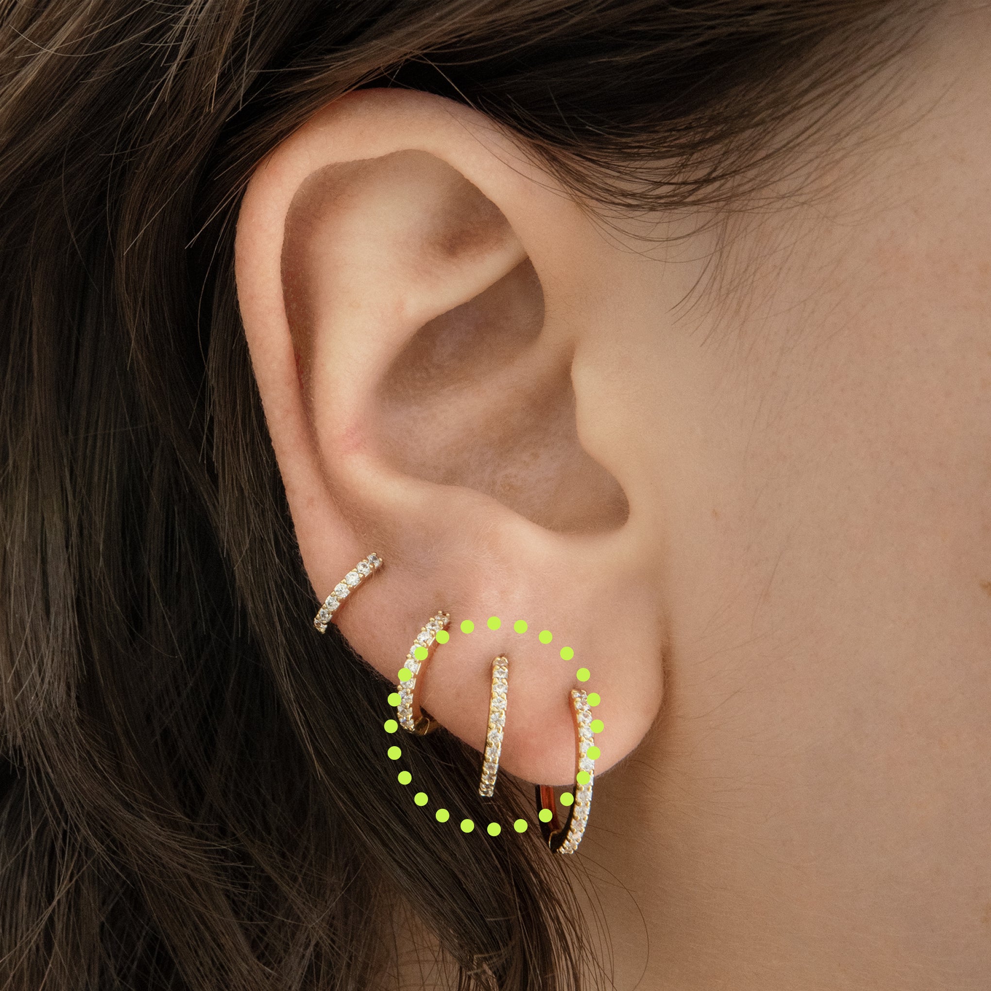 Small Pave Huggie - STUDS