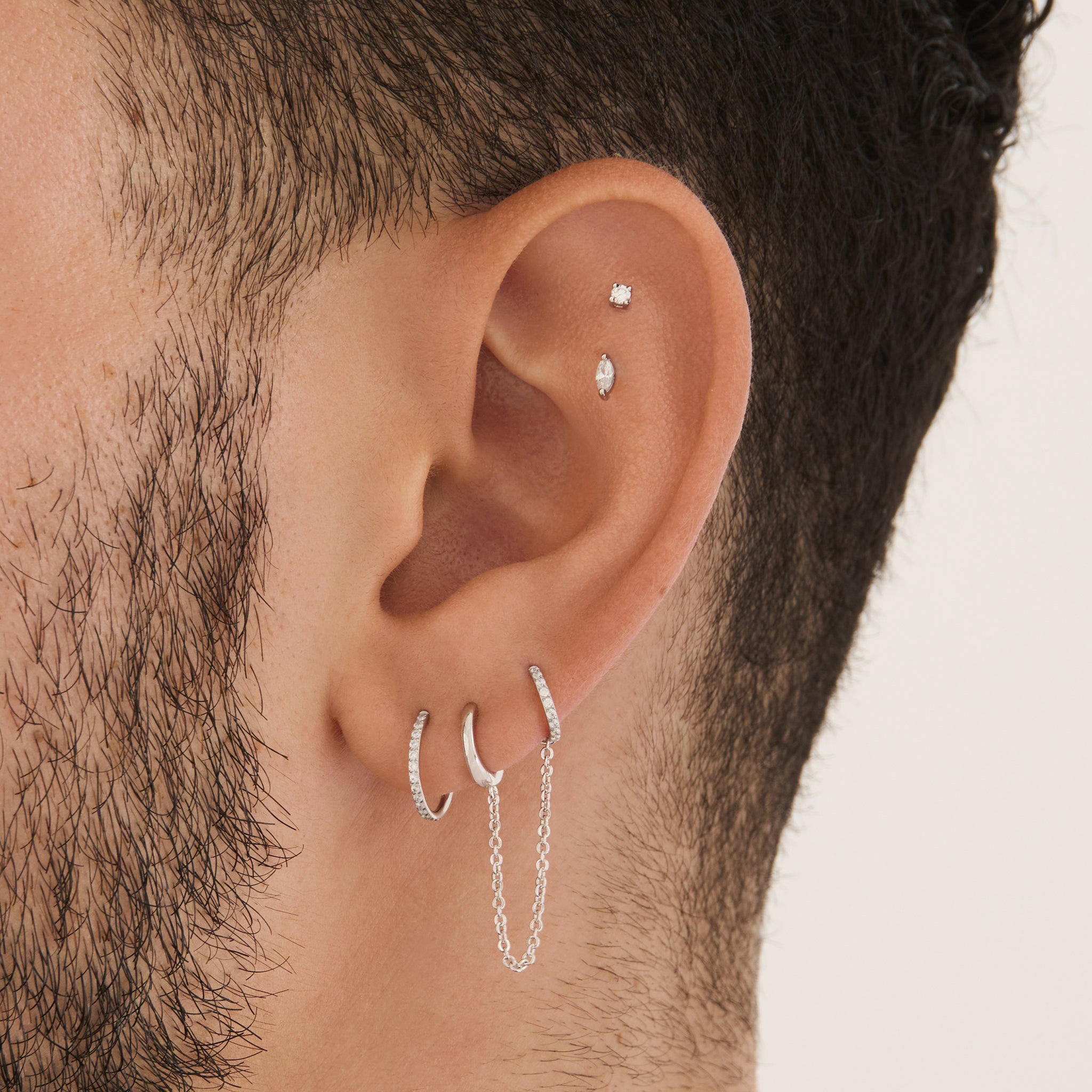 Micro Slim Chain Huggie - STUDS