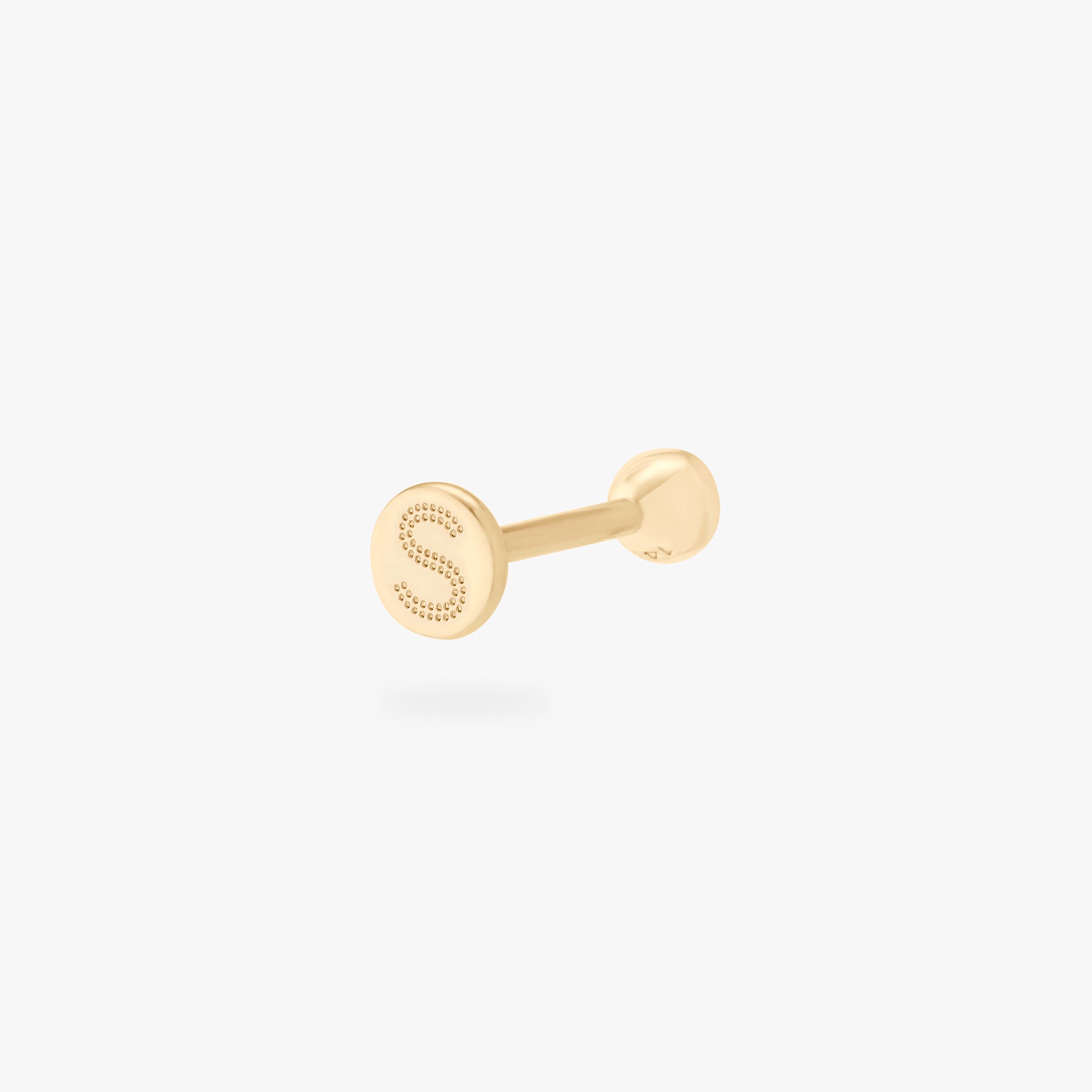 14K Emerald Bezel Flatback - STUDS