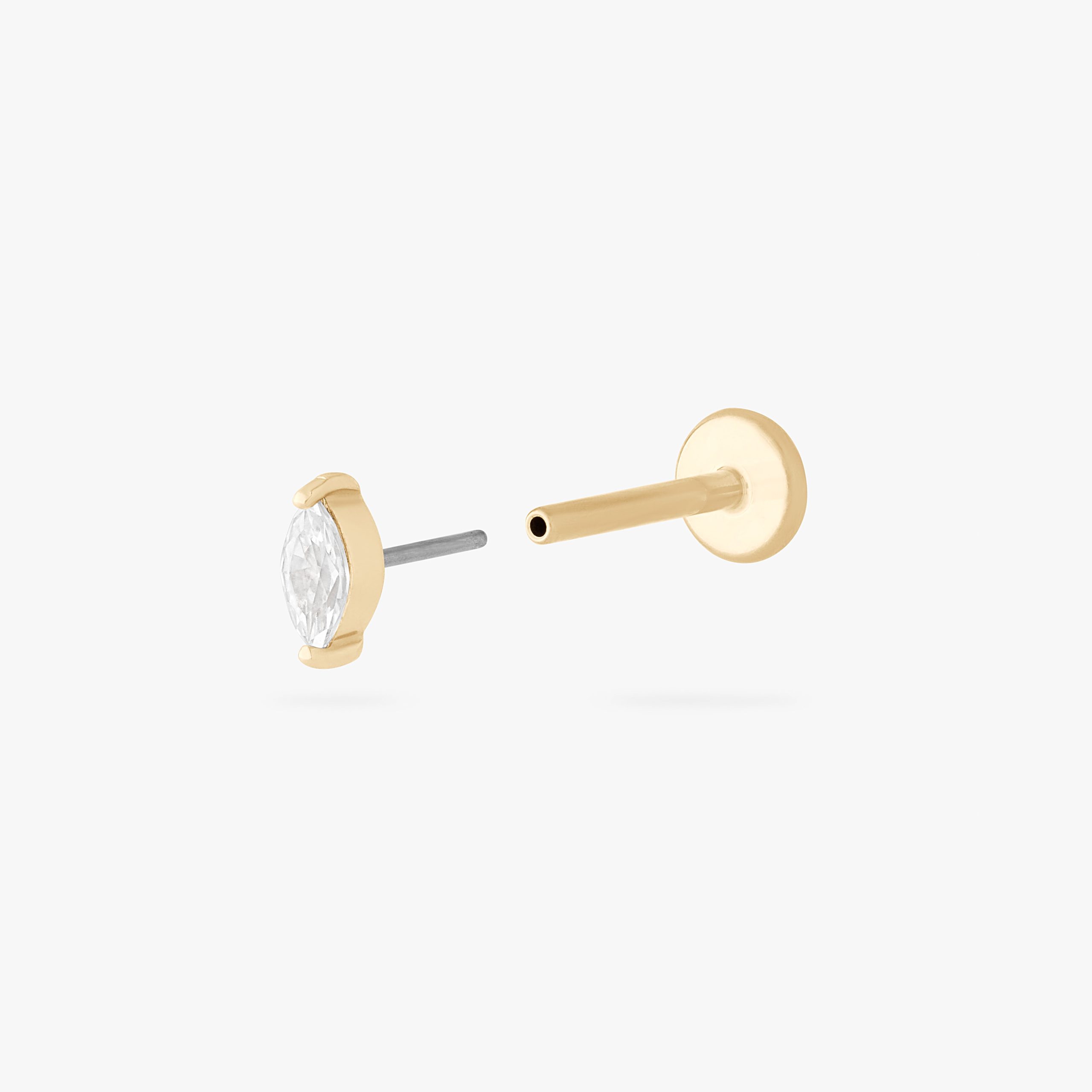 14K Marquise Flatback - STUDS
