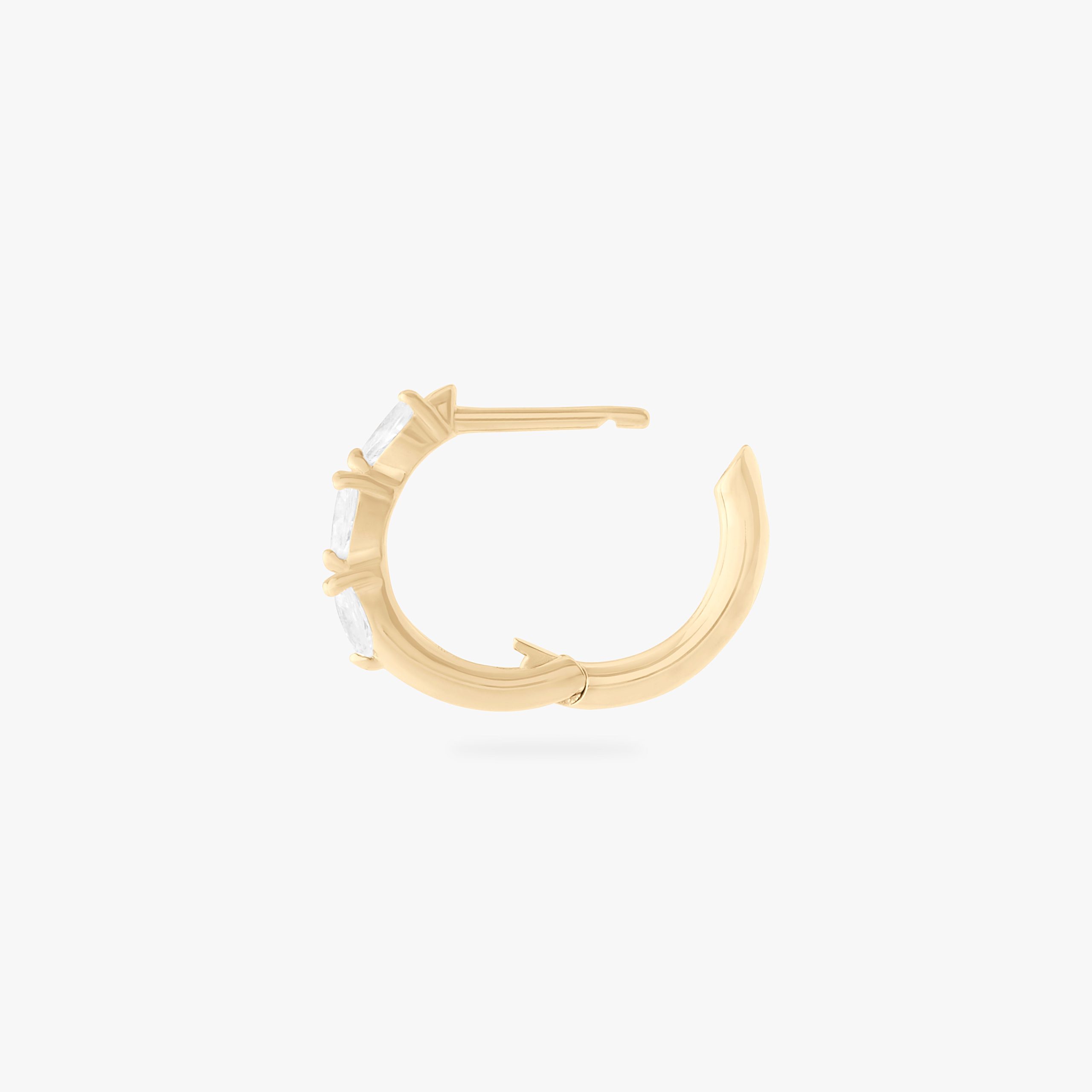 Mini Pave Pear Huggie - STUDS