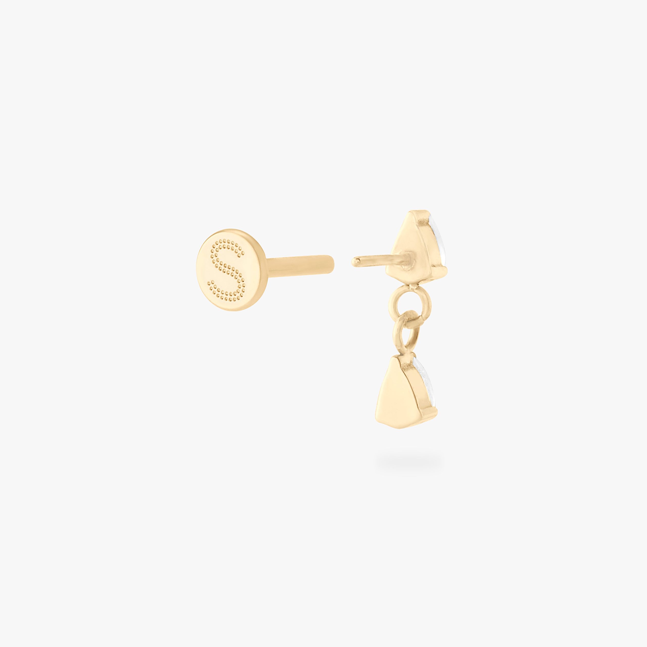 Pear Dangle Flatback Stud - STUDS
