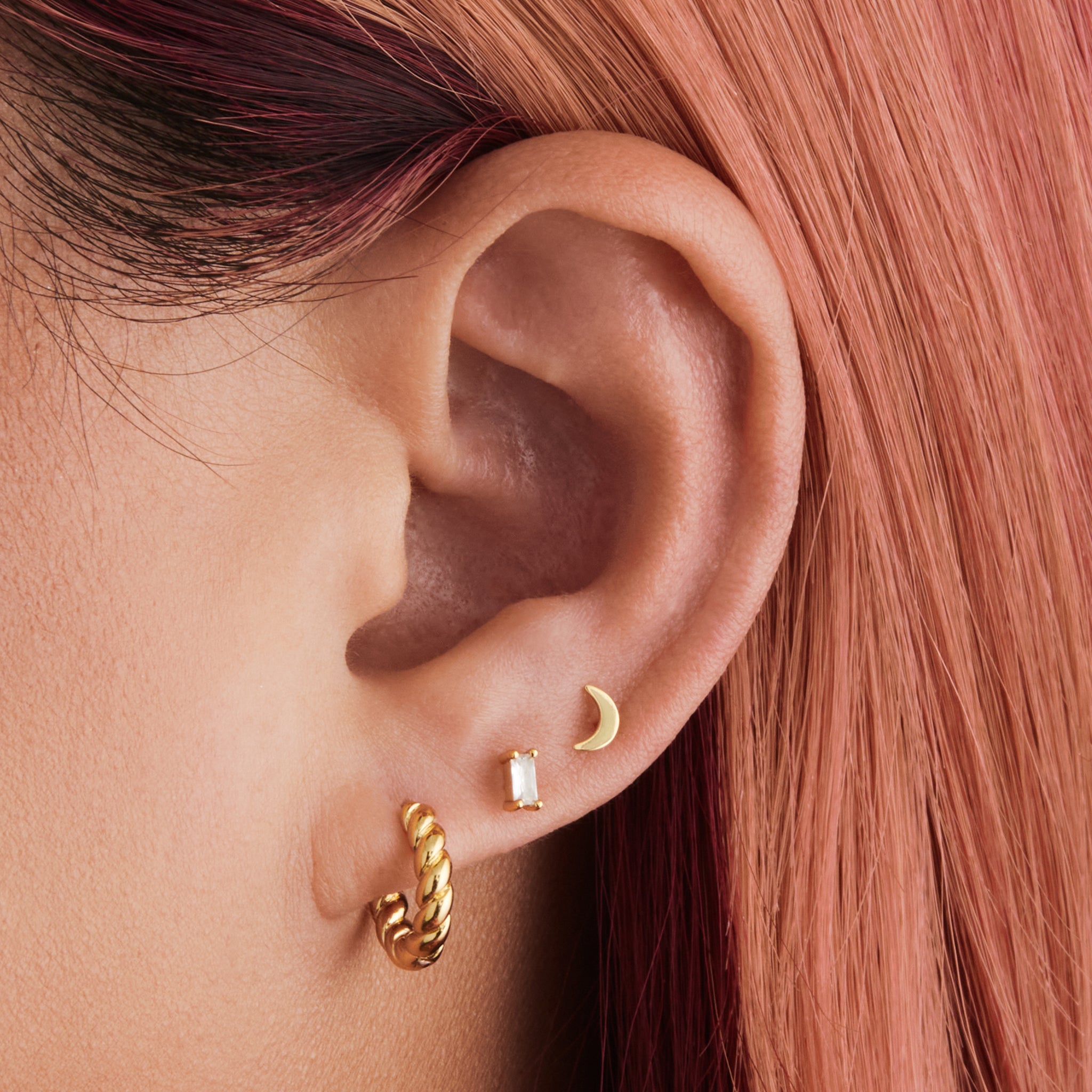 Chunky French Twist Huggie - STUDS