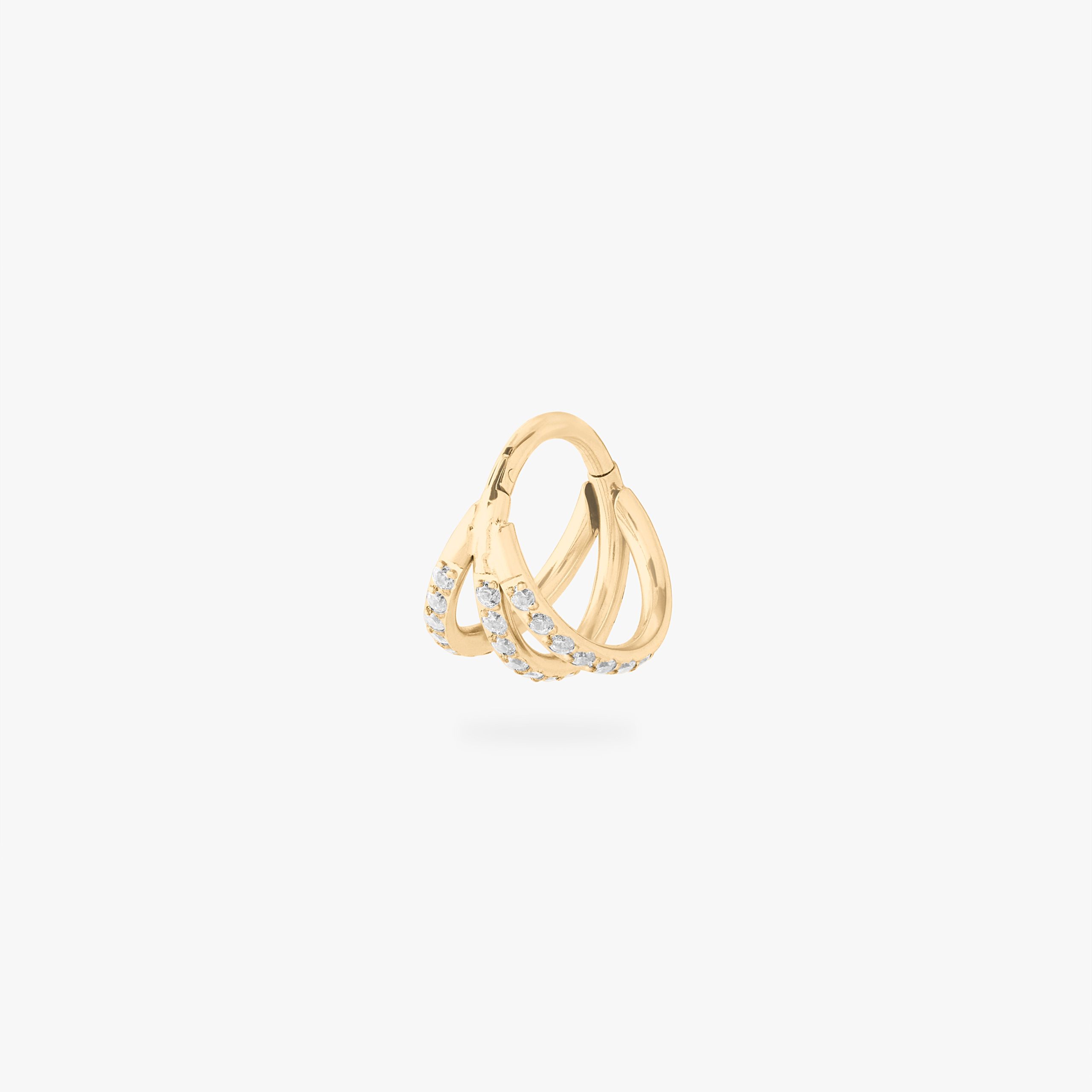 8mm Triple Pave Clicker - STUDS