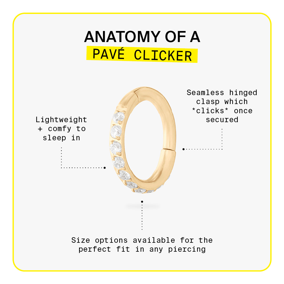 6mm Pave Clicker - STUDS