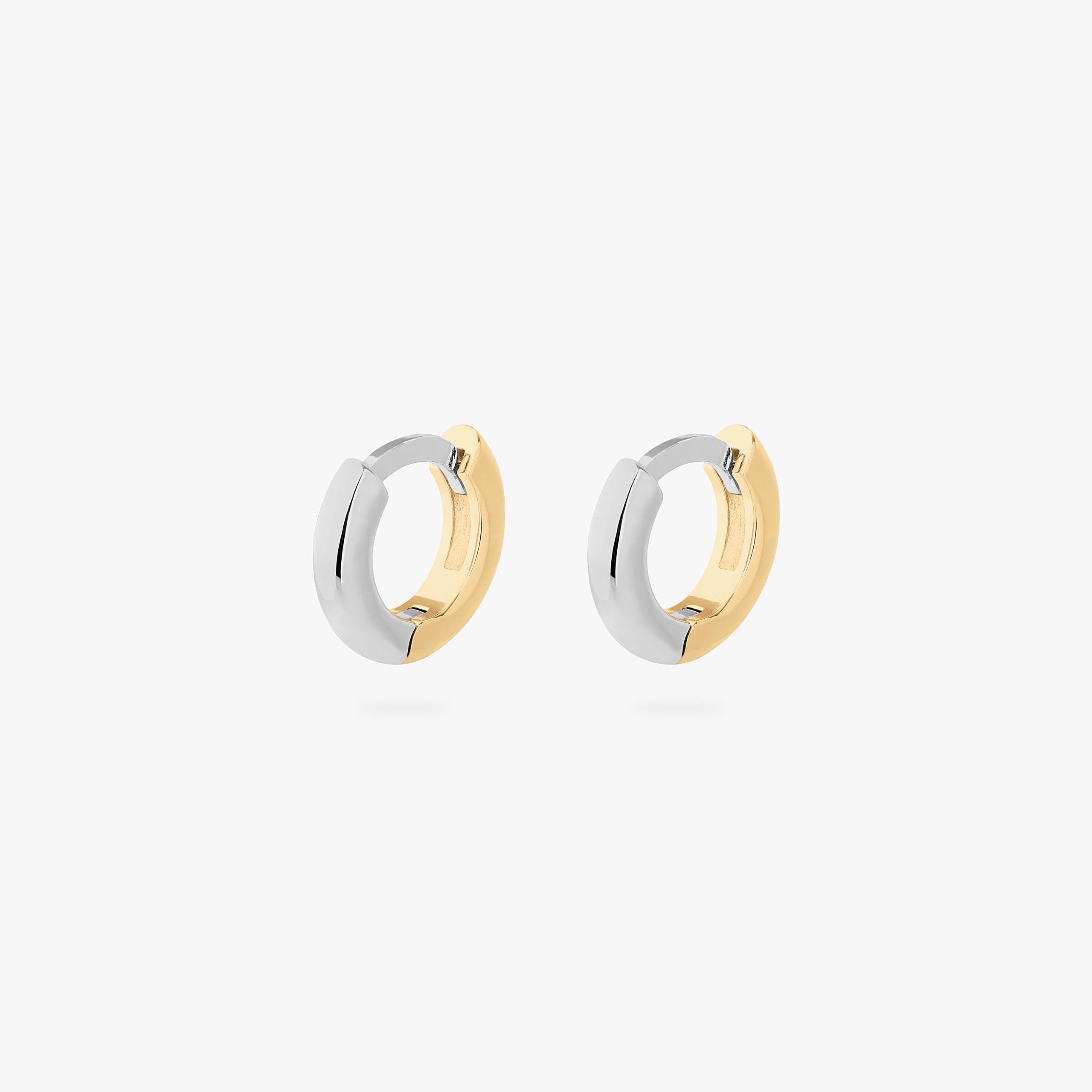 Reverse Micro Two Tone Huggie - STUDS