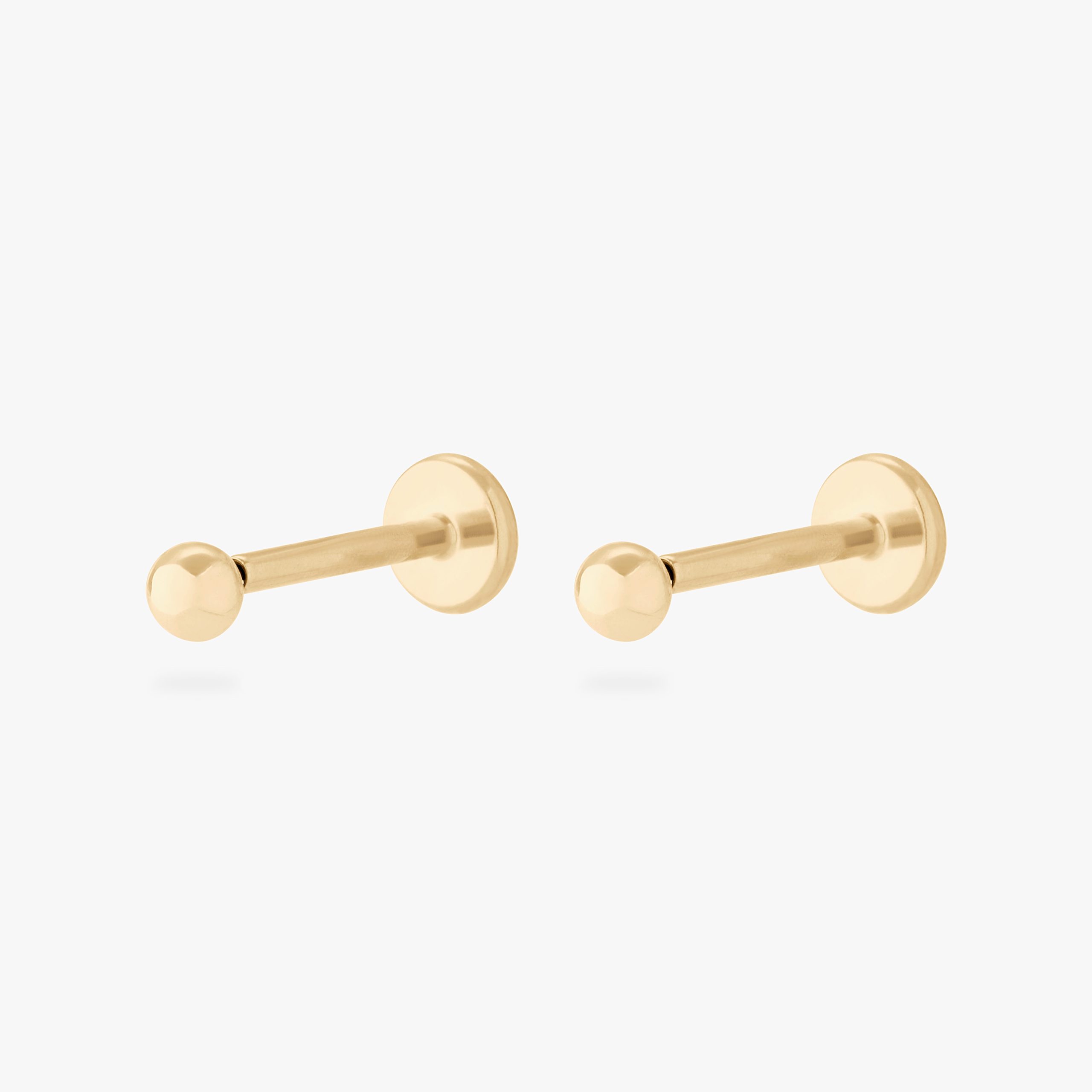 14K Ball Flatback - STUDS