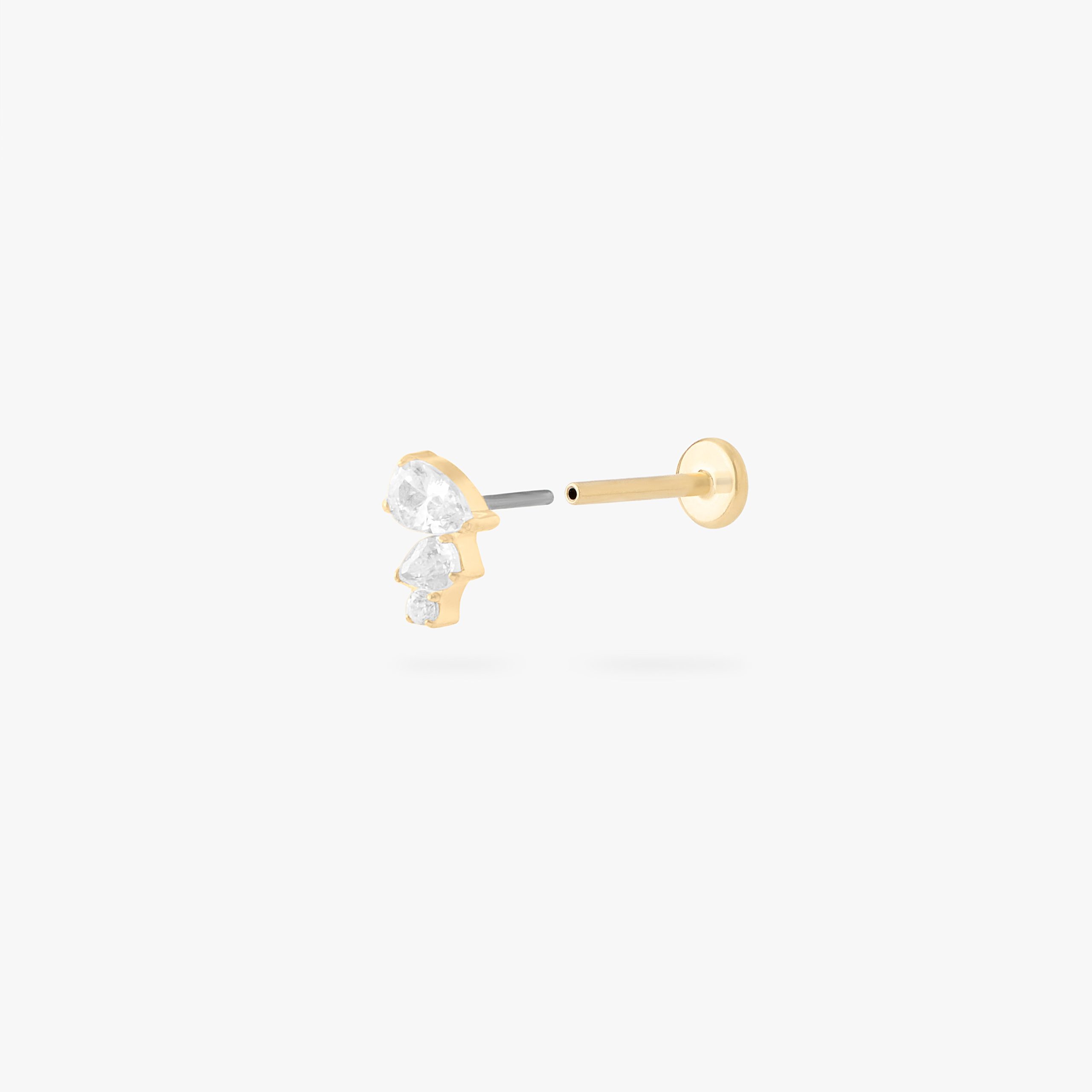 Pear Cluster Flatback Stud - STUDS