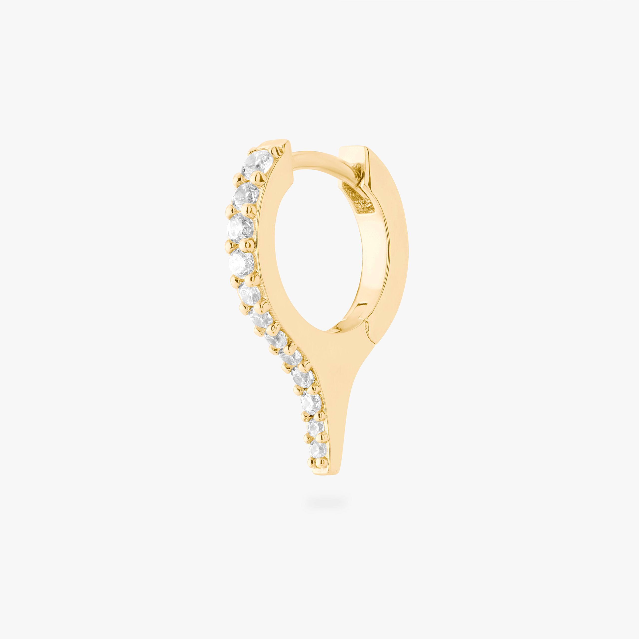 Pave Spike Huggie - STUDS