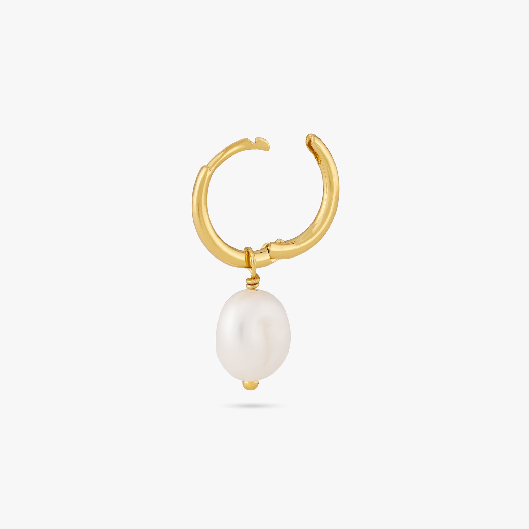 Baroque Pearl Huggie - STUDS