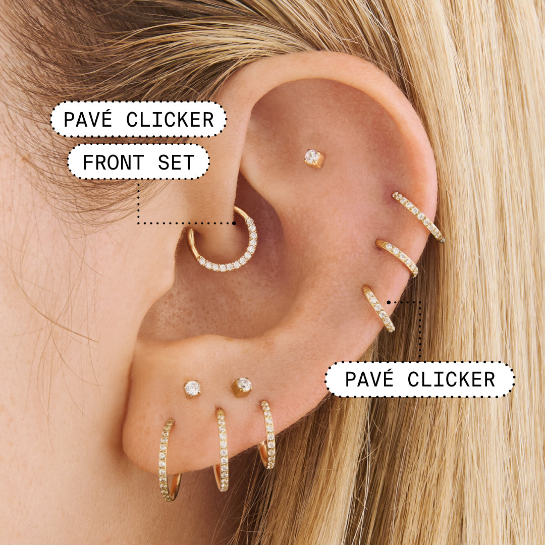 6mm Pave Clicker - STUDS