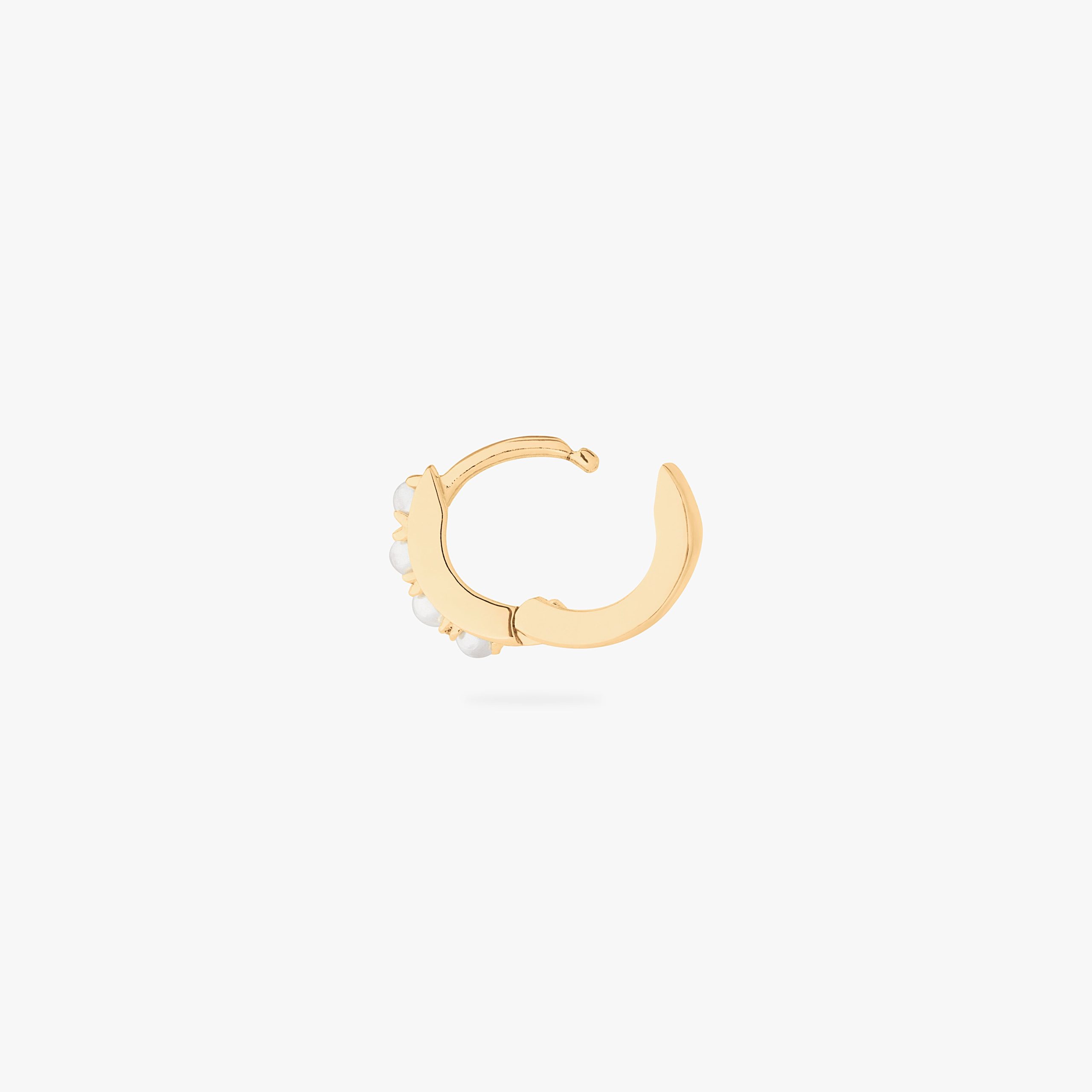 Micro Pearl Huggie - STUDS