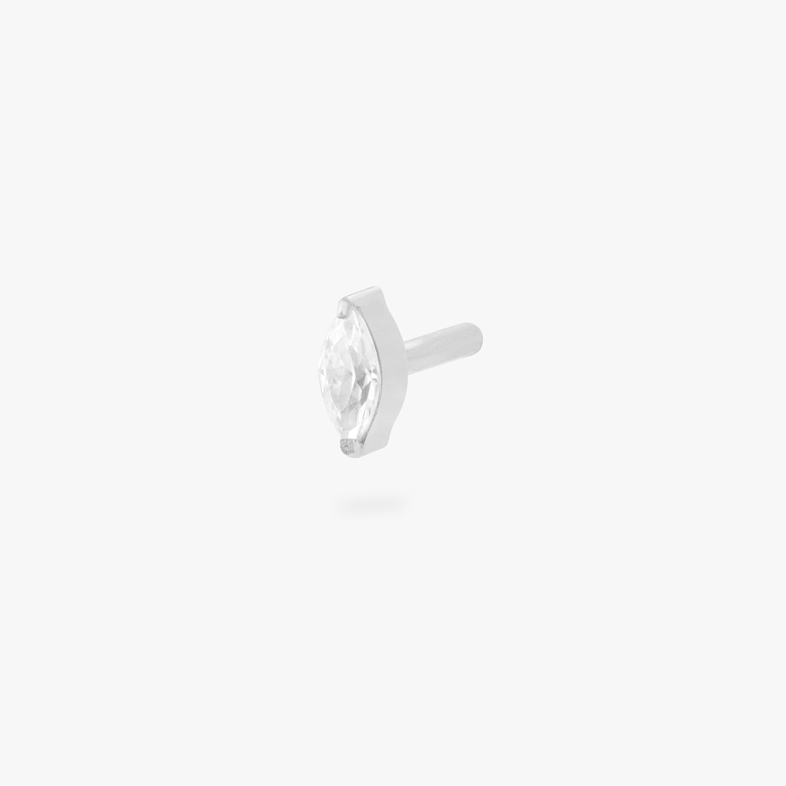 Silver Marquise Flatback Post - STUDS