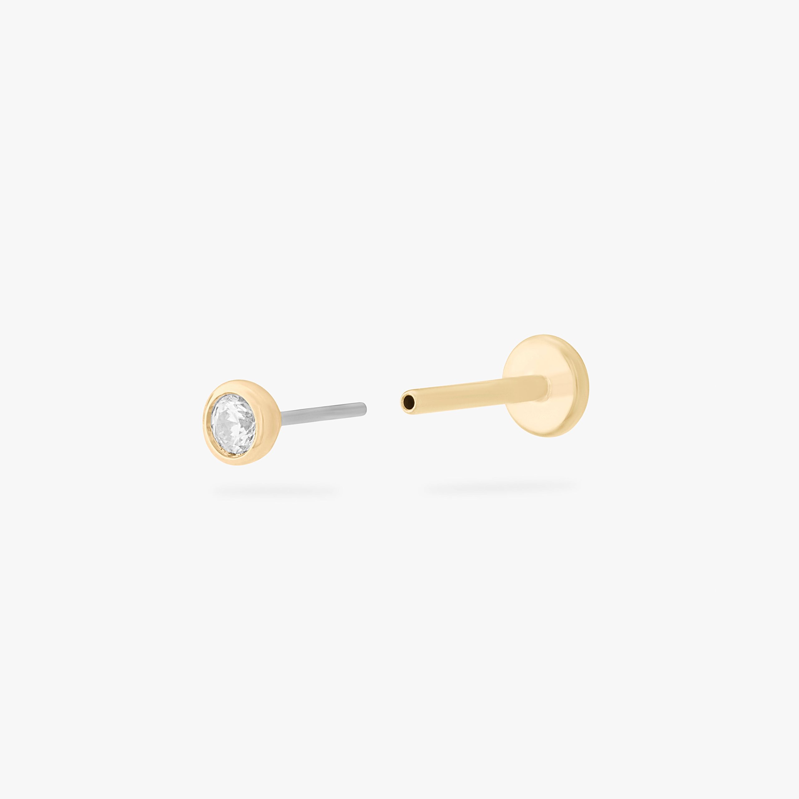 14K Bezel Flatback - STUDS