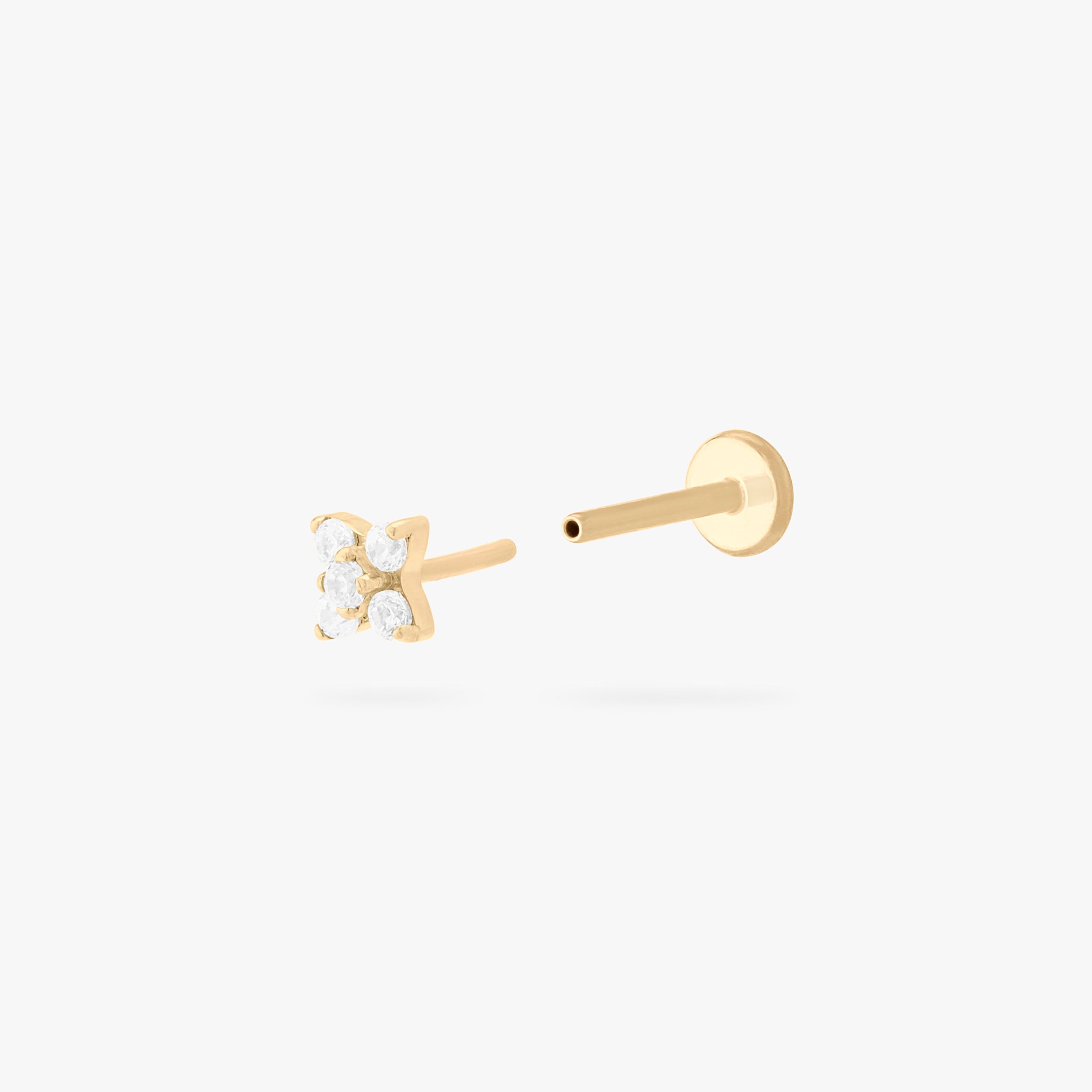 Pave X Flatback Stud - STUDS