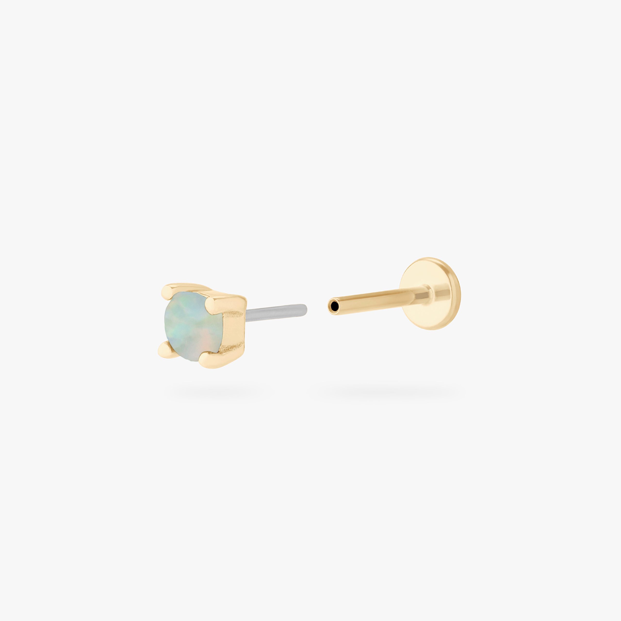14K Opal Flatback - STUDS