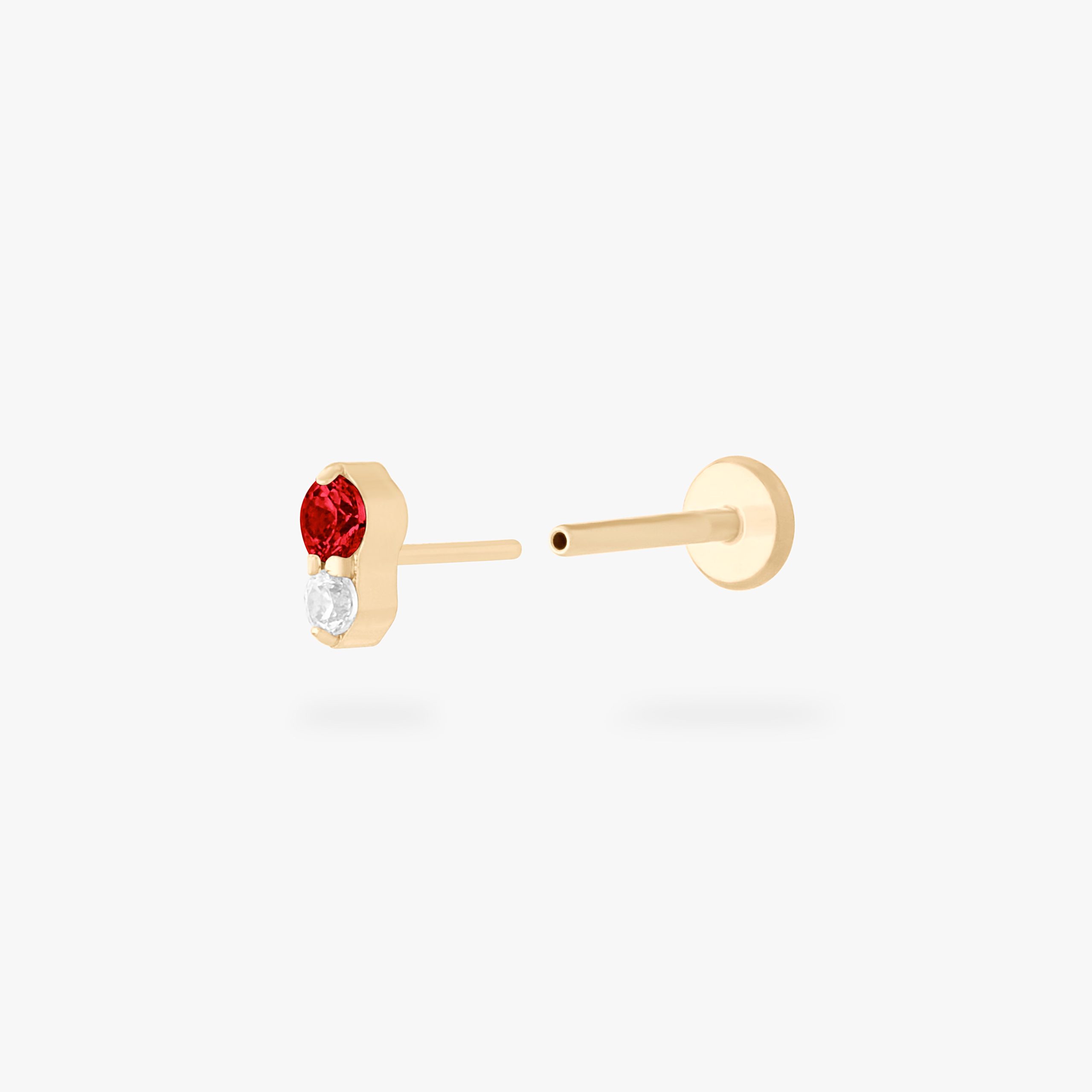 Stacked CZ Flatback Stud - STUDS