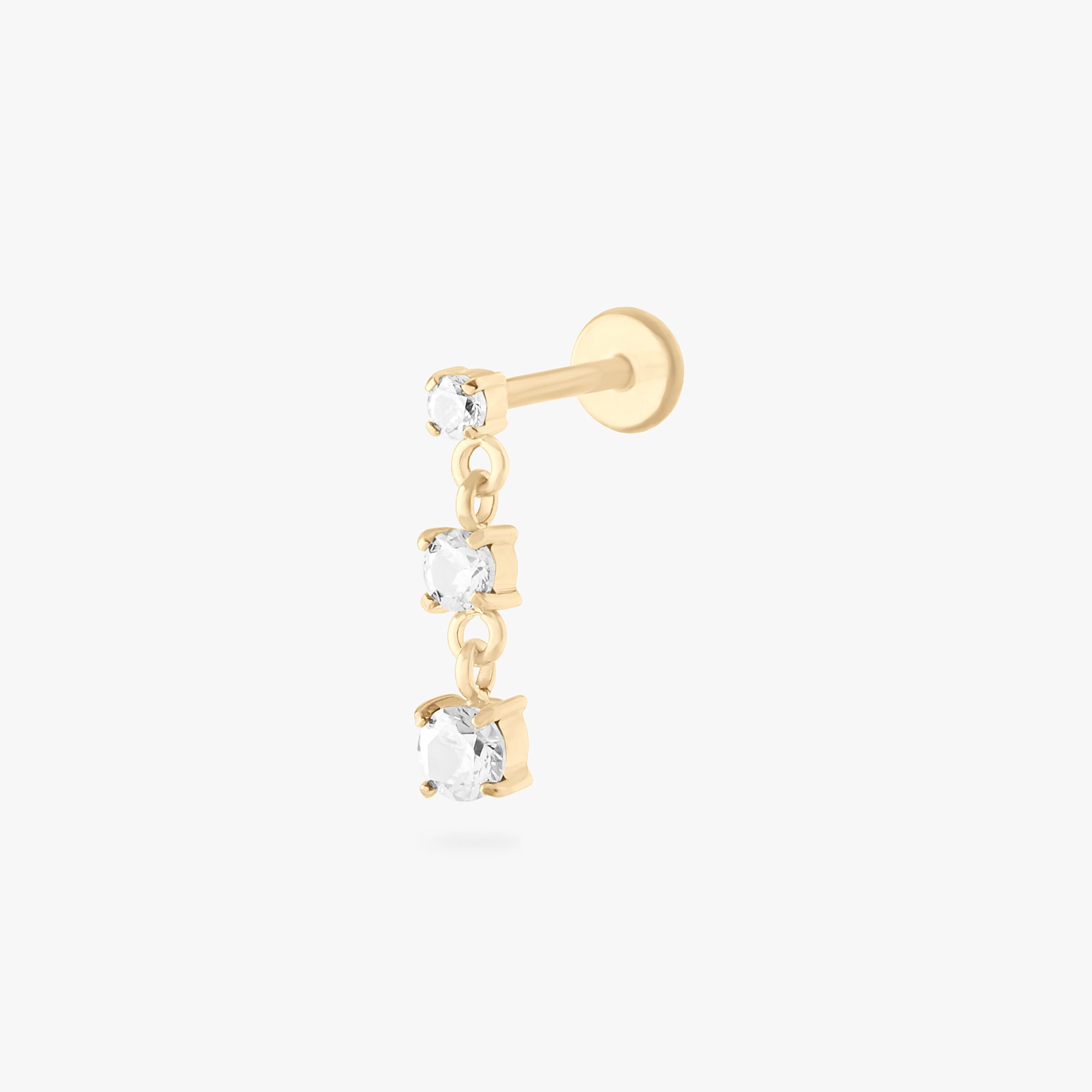 CZ Drip Flatback Stud - STUDS