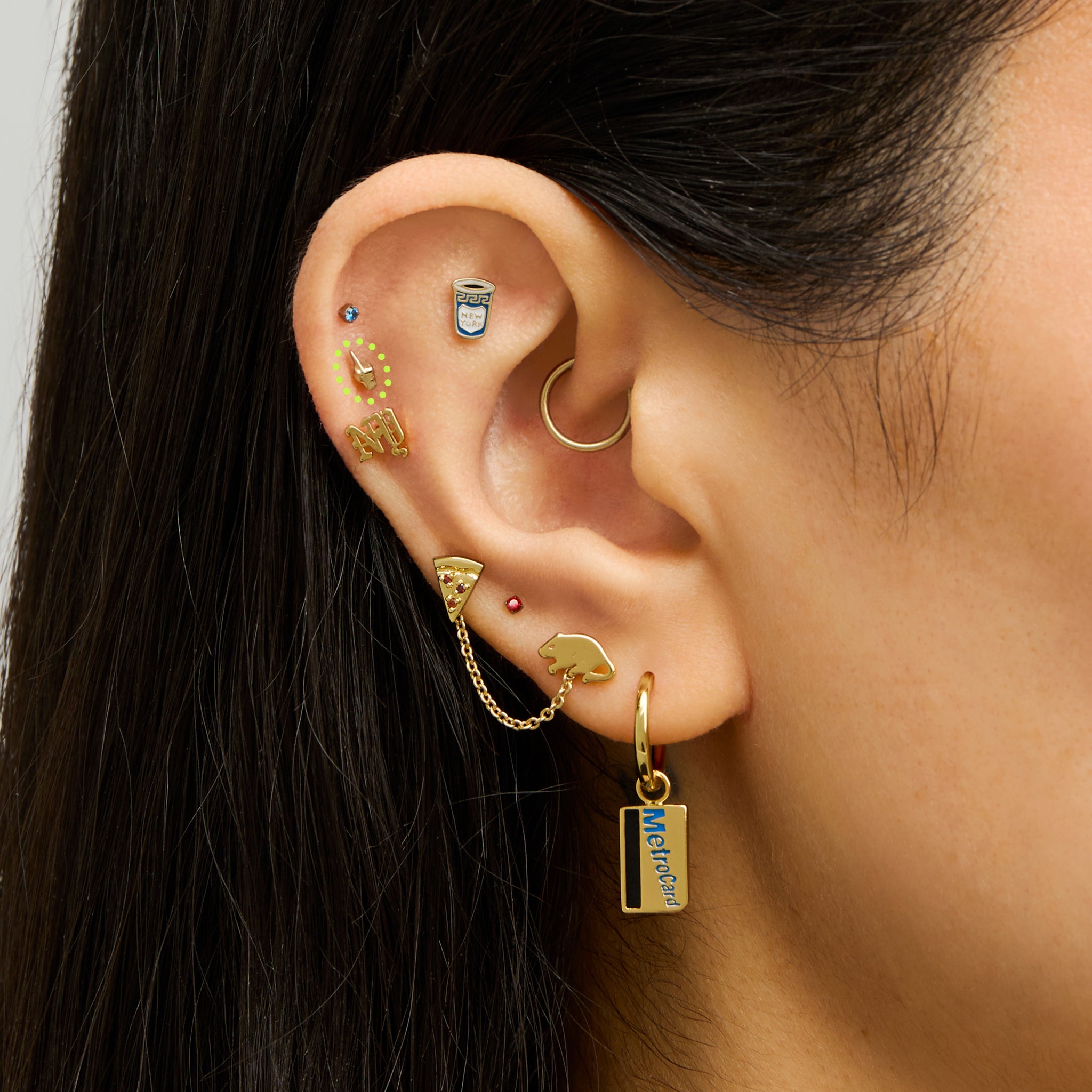 Middle Finger Flatback Stud - STUDS
