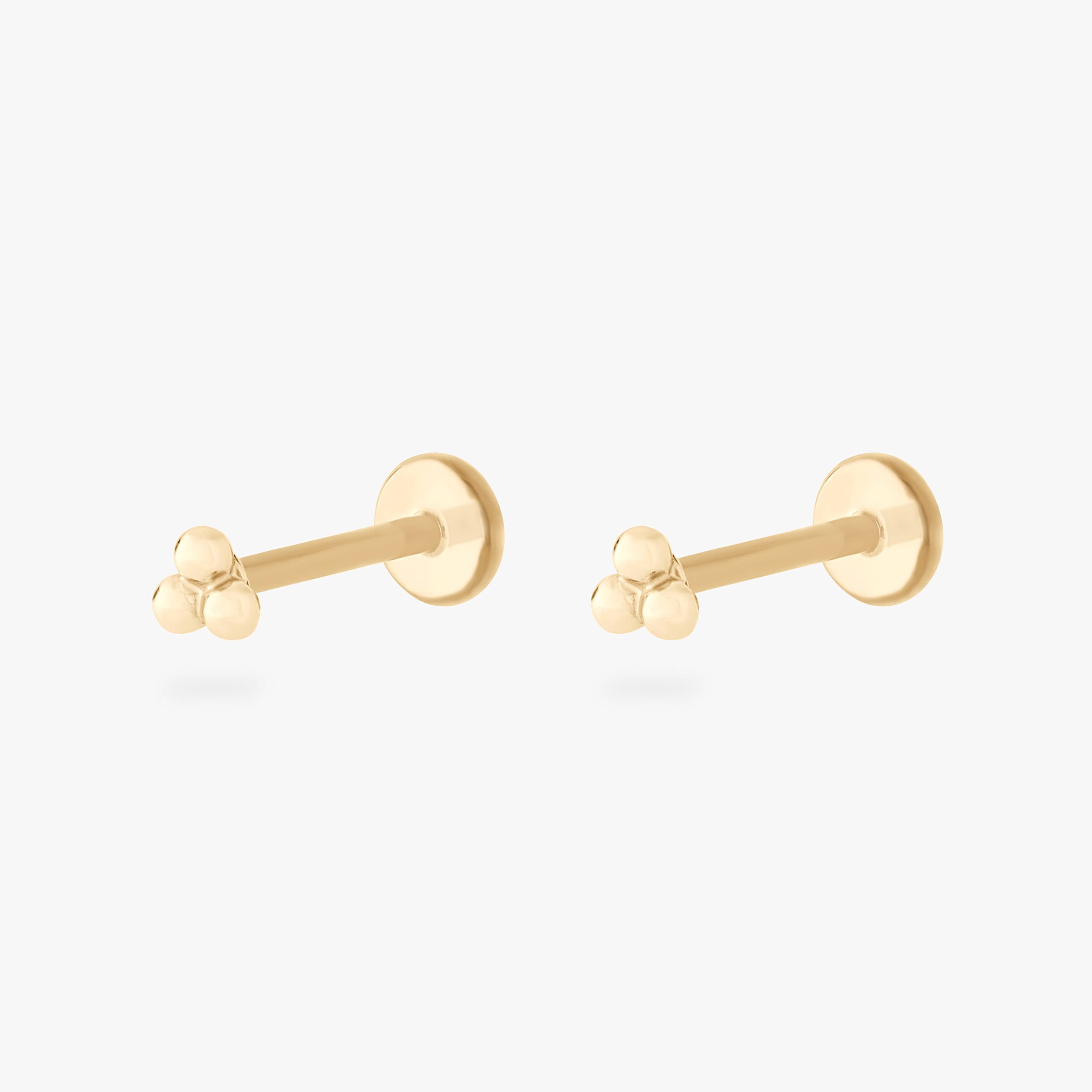 14K Trinity Ball Flatback - STUDS