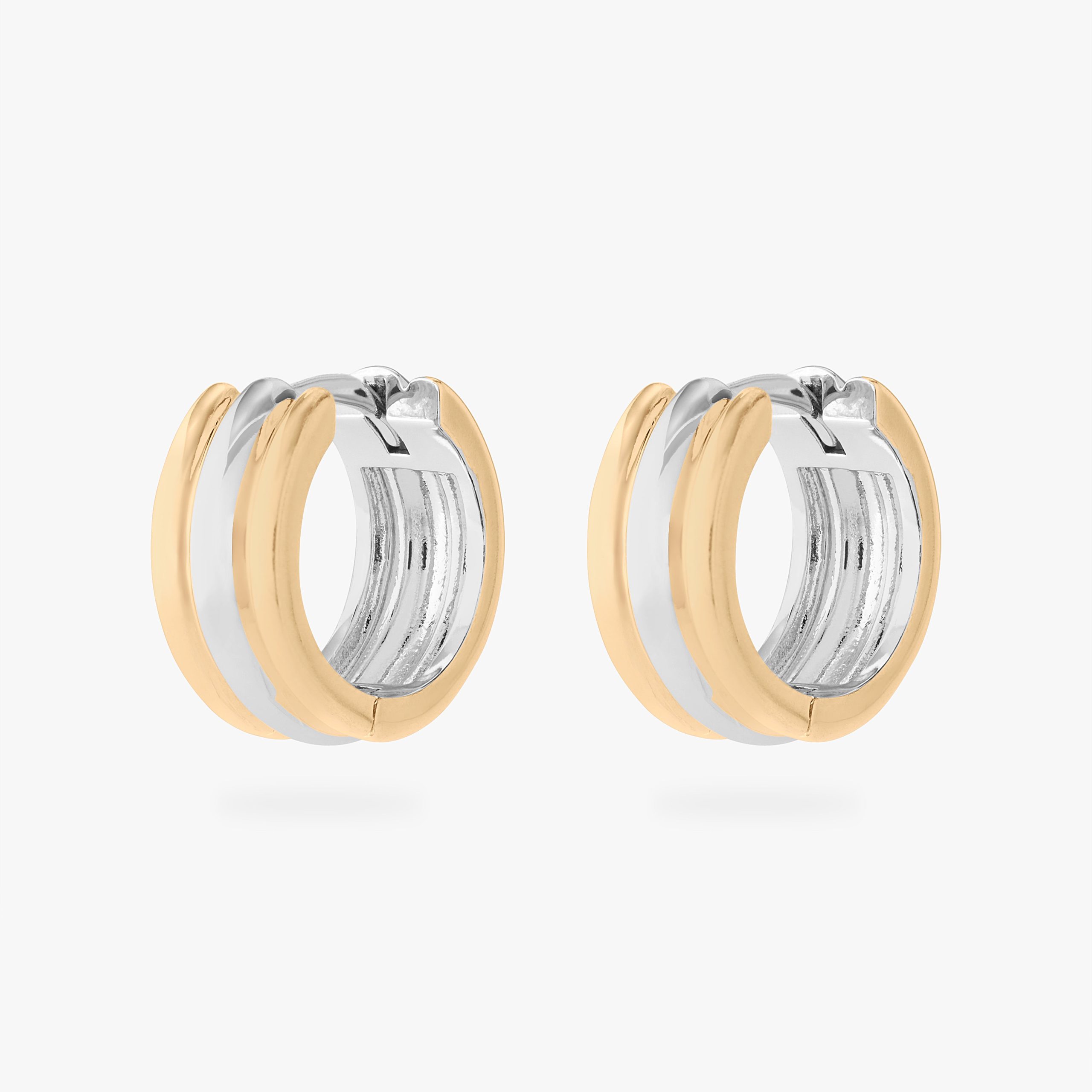 Two Tone Chunky Hoop - STUDS