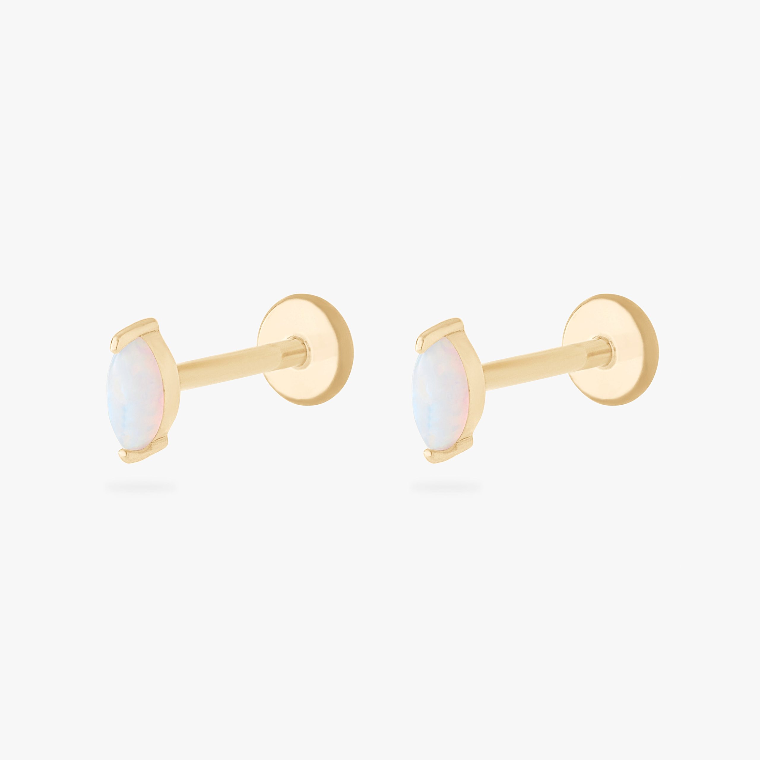 14K Marquise Opal Flatback - STUDS