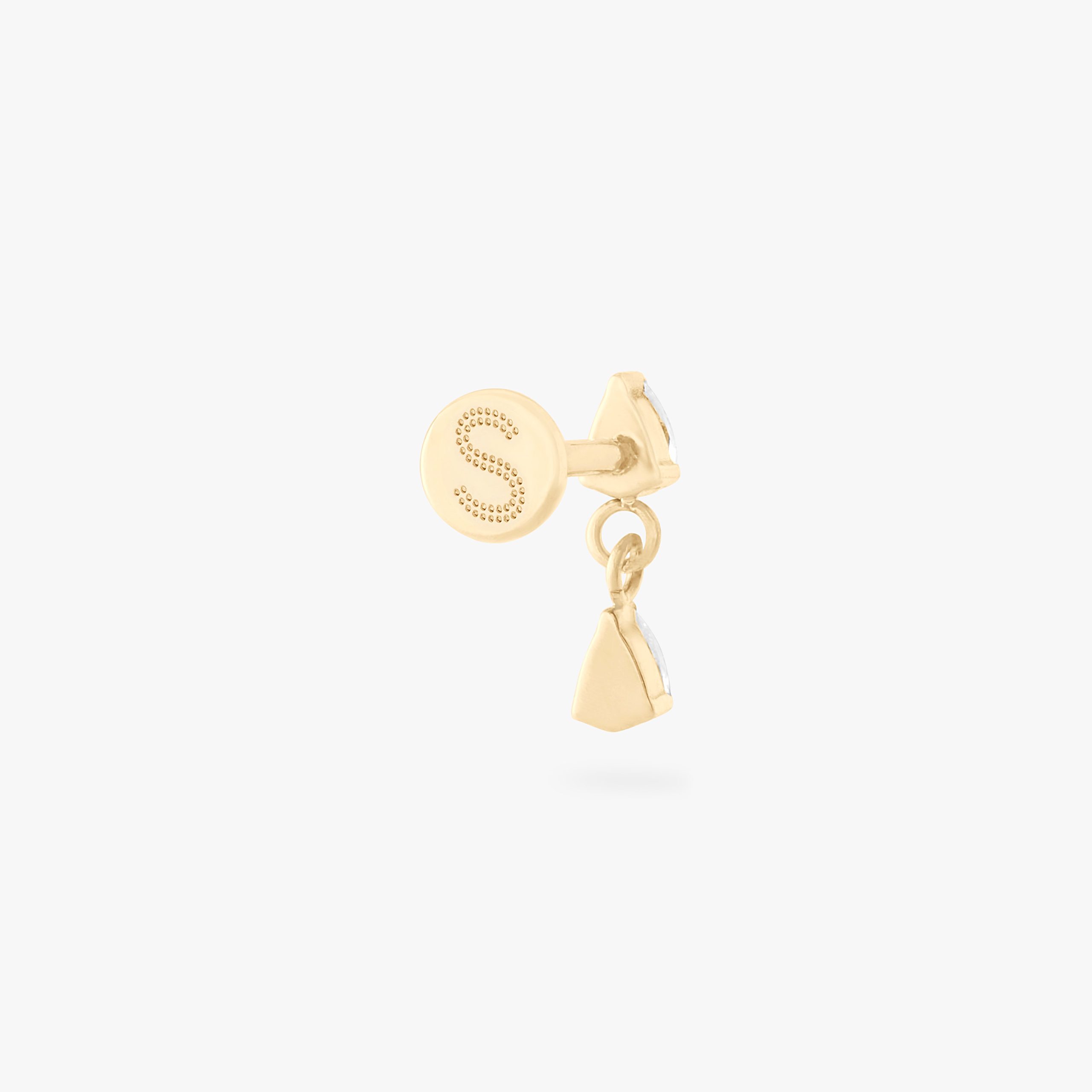 Pear Dangle Flatback Stud - STUDS