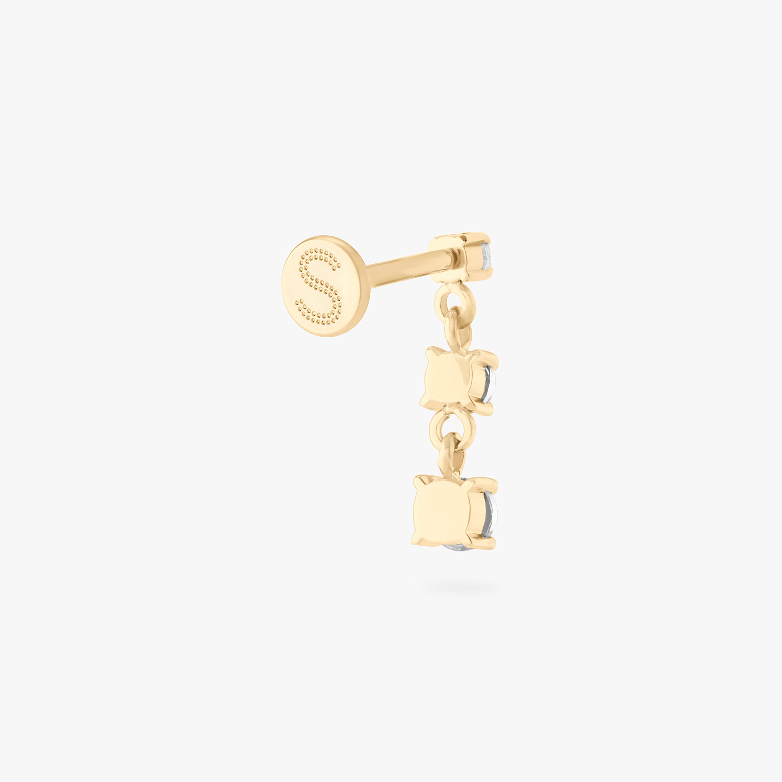 CZ Drip Flatback Stud - STUDS