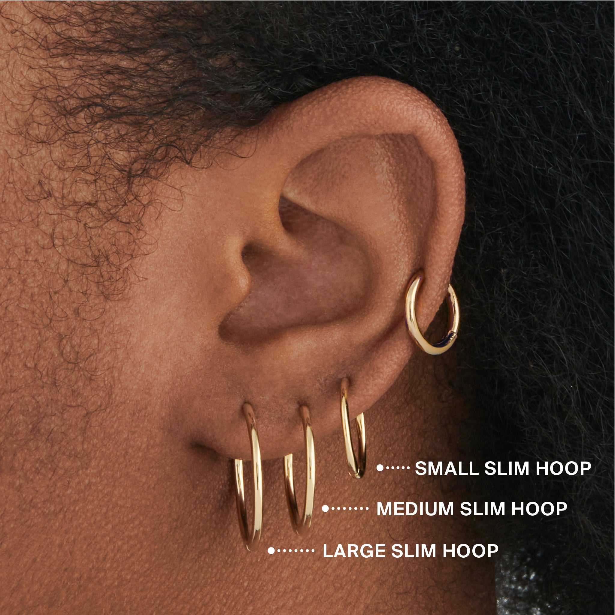 Large Slim Hoop - STUDS
