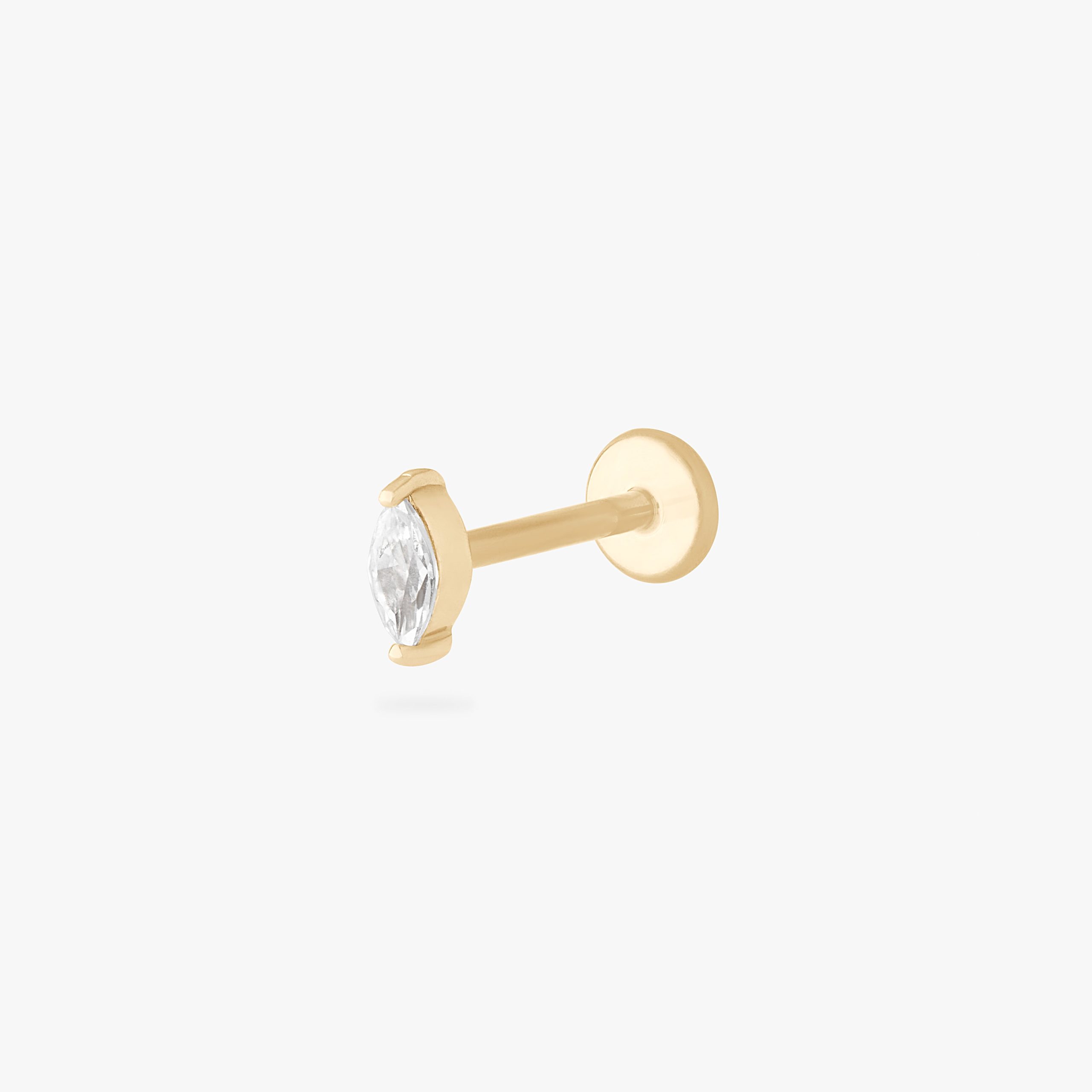 14K Marquise Flatback - STUDS