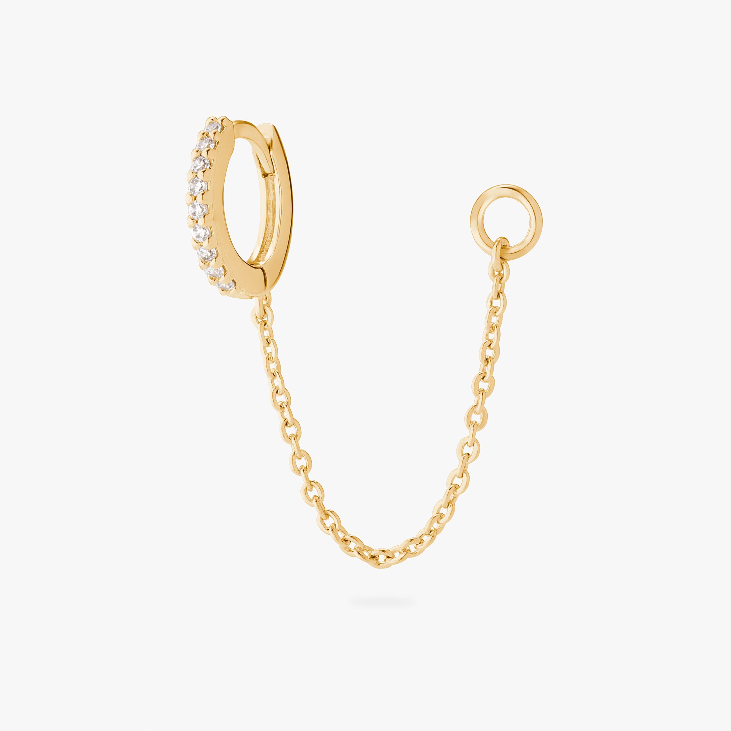 Mini Pavé Chain Huggie - STUDS