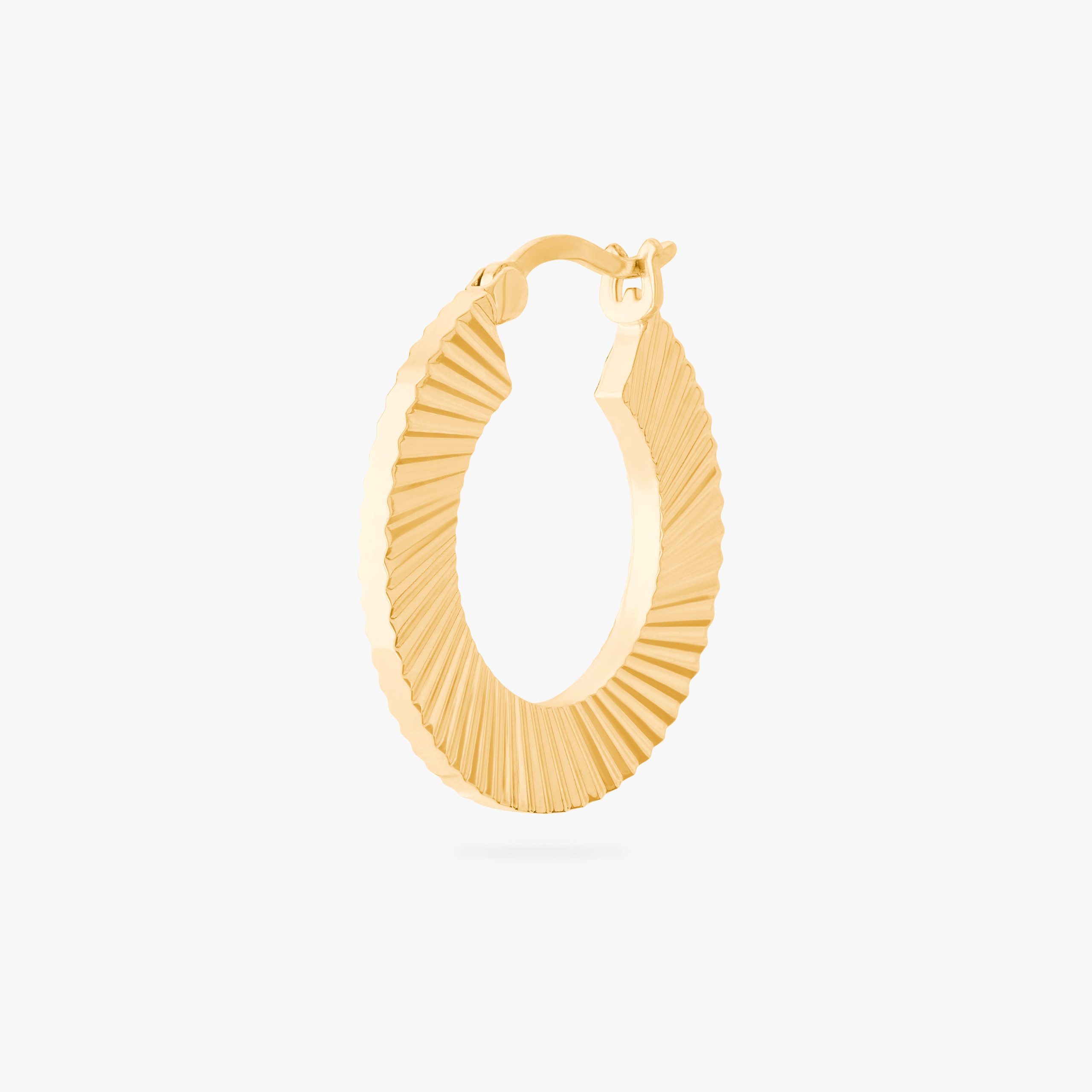 Fluted Crescent Hoop - STUDS