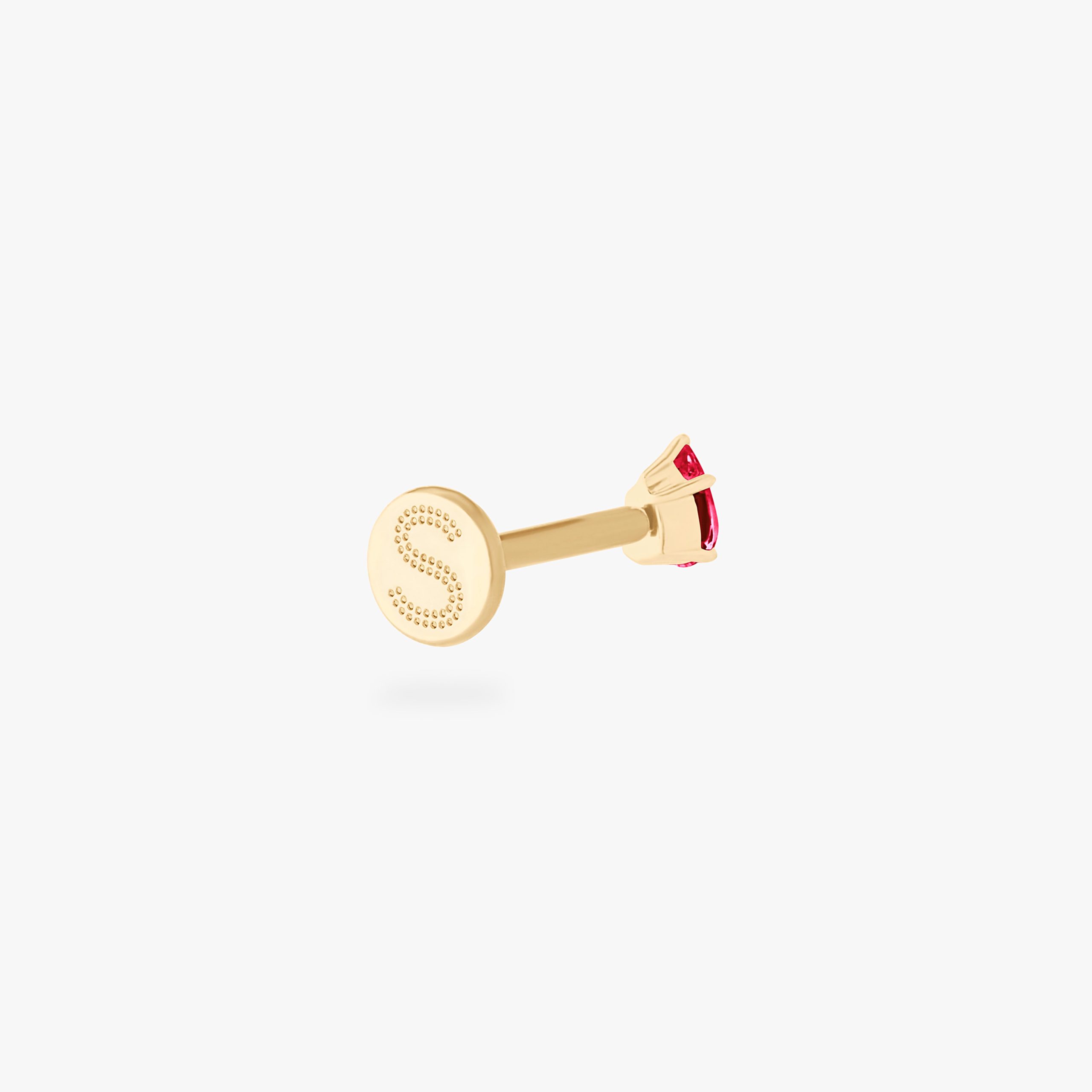 14K Pear Flatback - STUDS