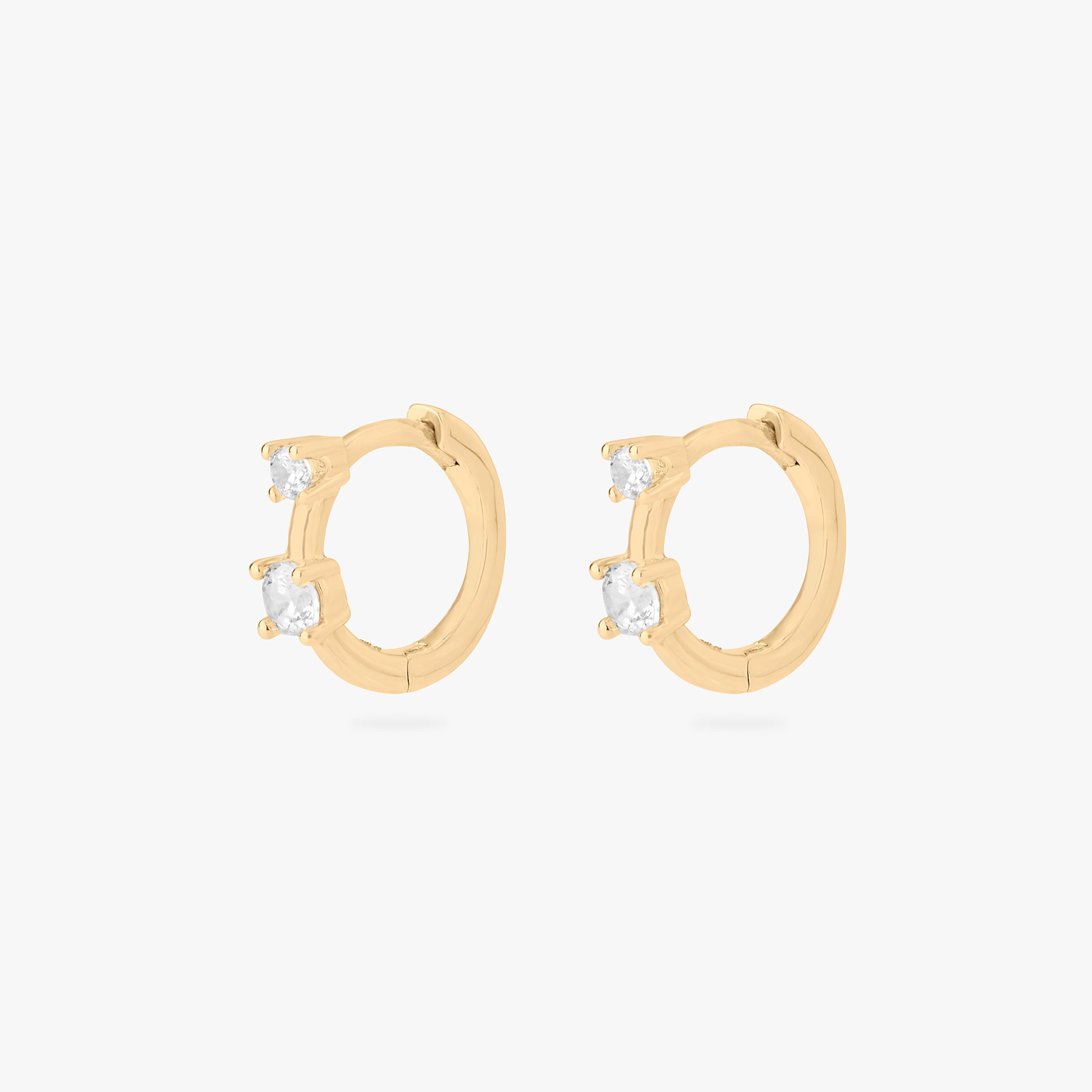 Mini Duo CZ Huggie - STUDS