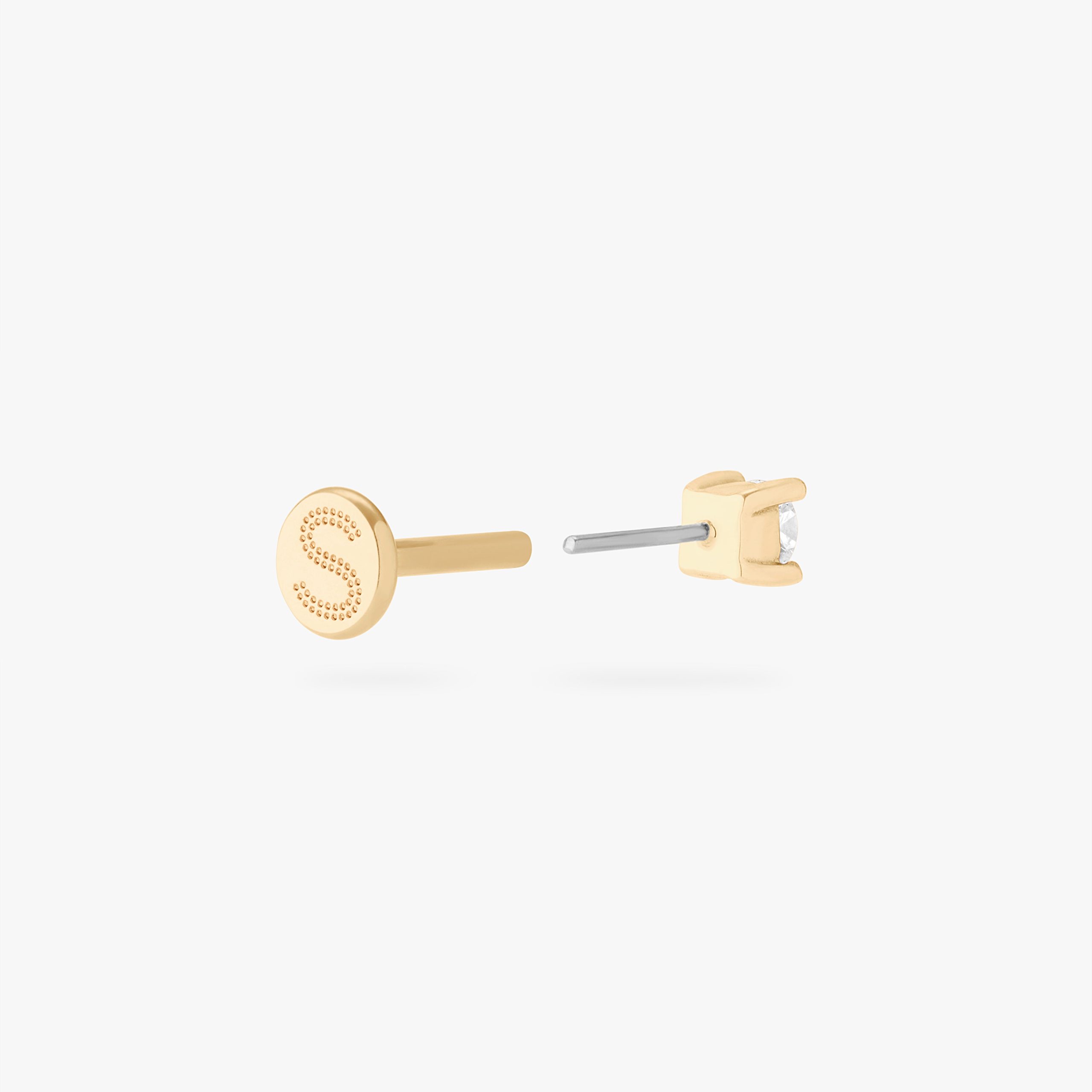 14K Mini CZ Flatback Stud - STUDS