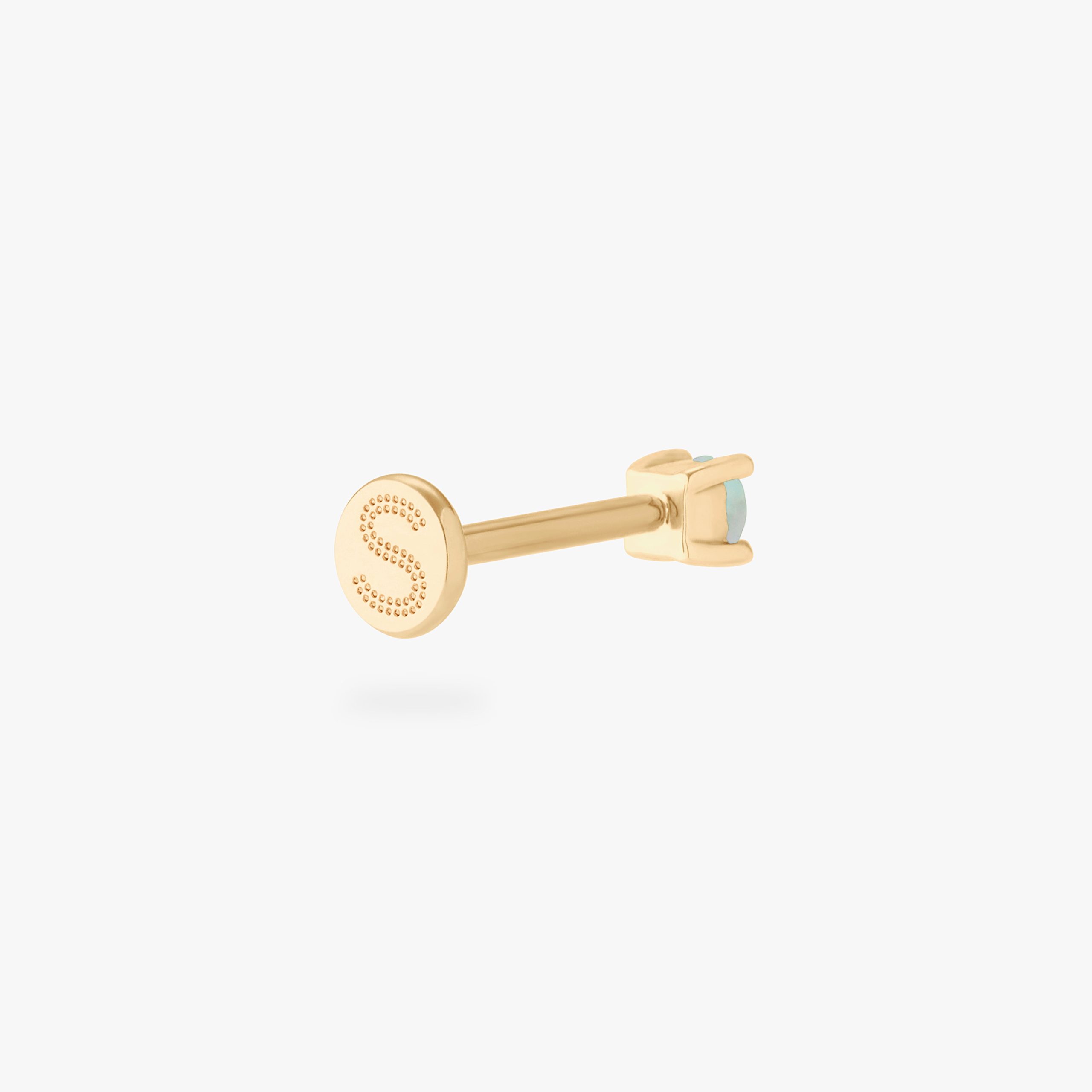14K Opal Flatback - STUDS
