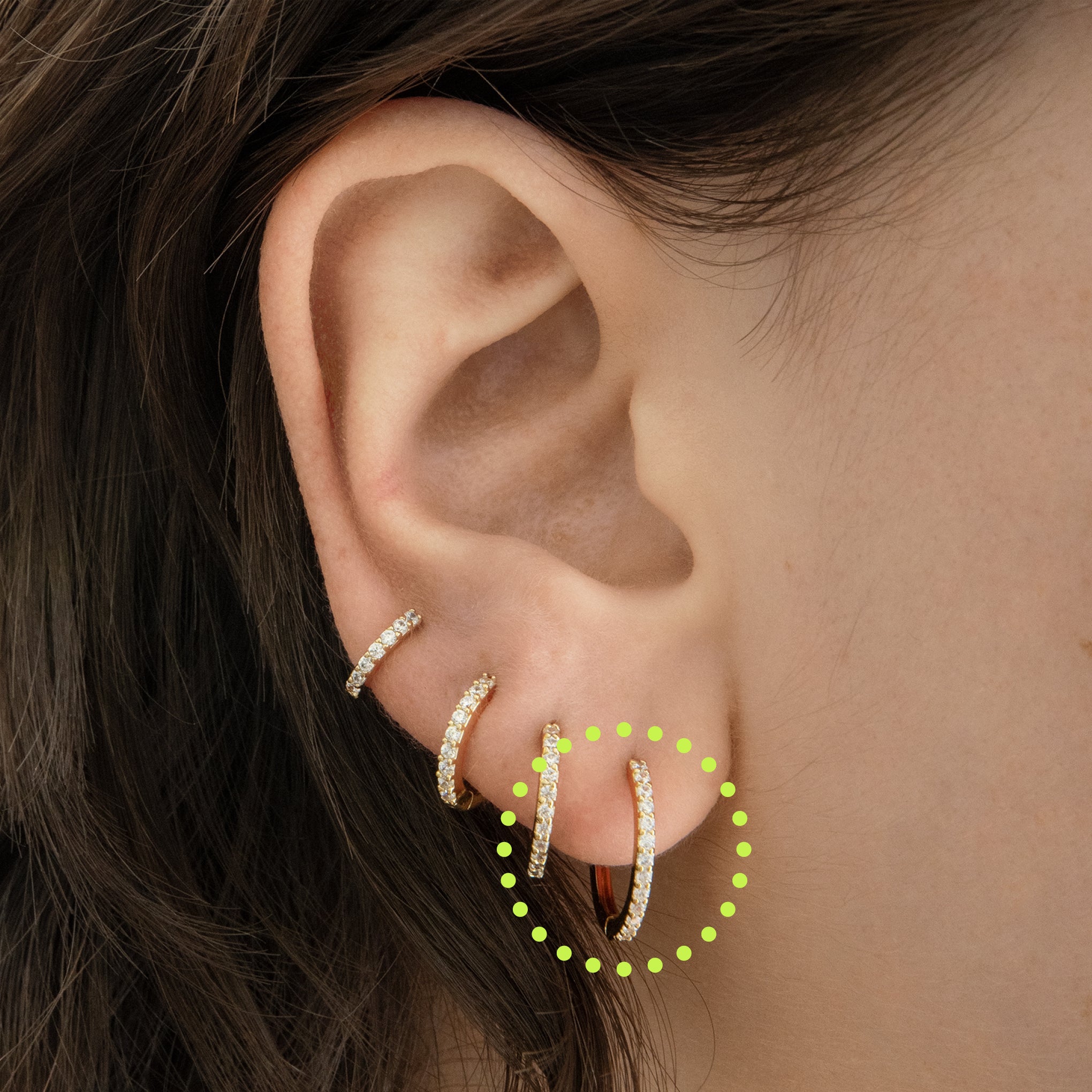 Small Pave Hoop - STUDS