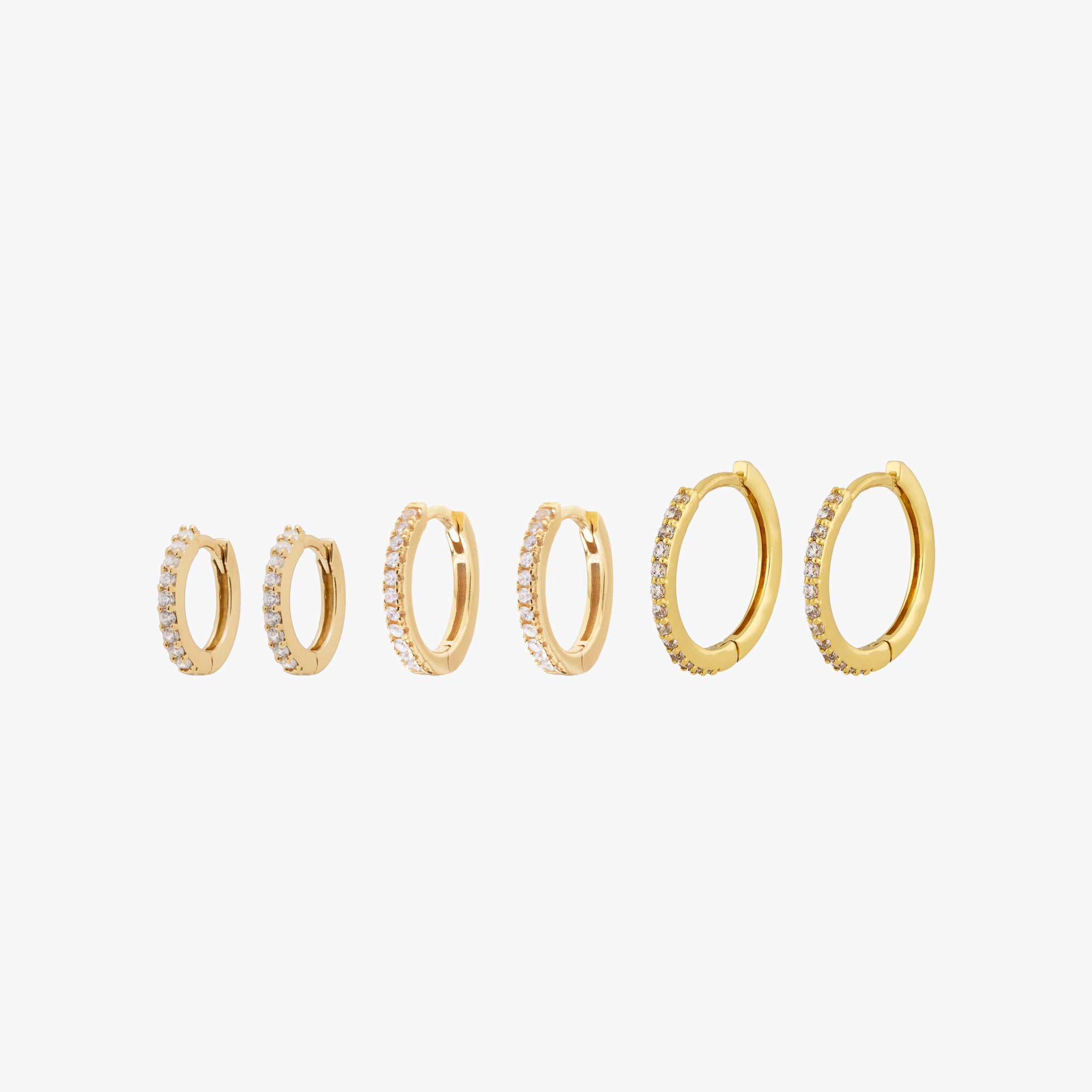 Pave Hoop Set - STUDS