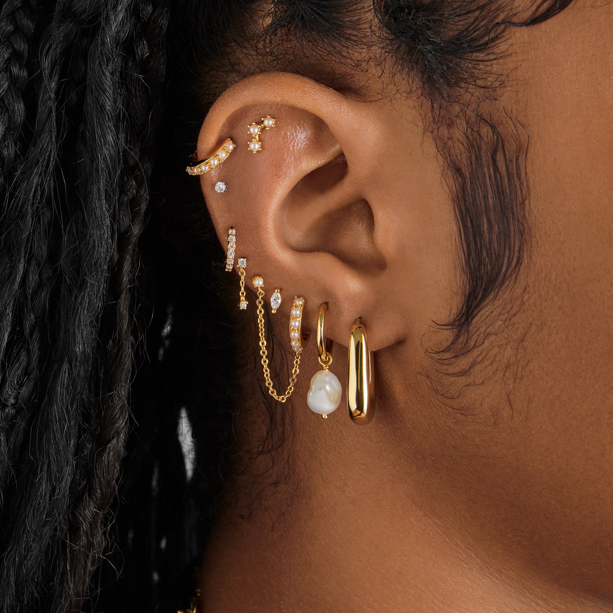 Micro Pave Huggie - STUDS