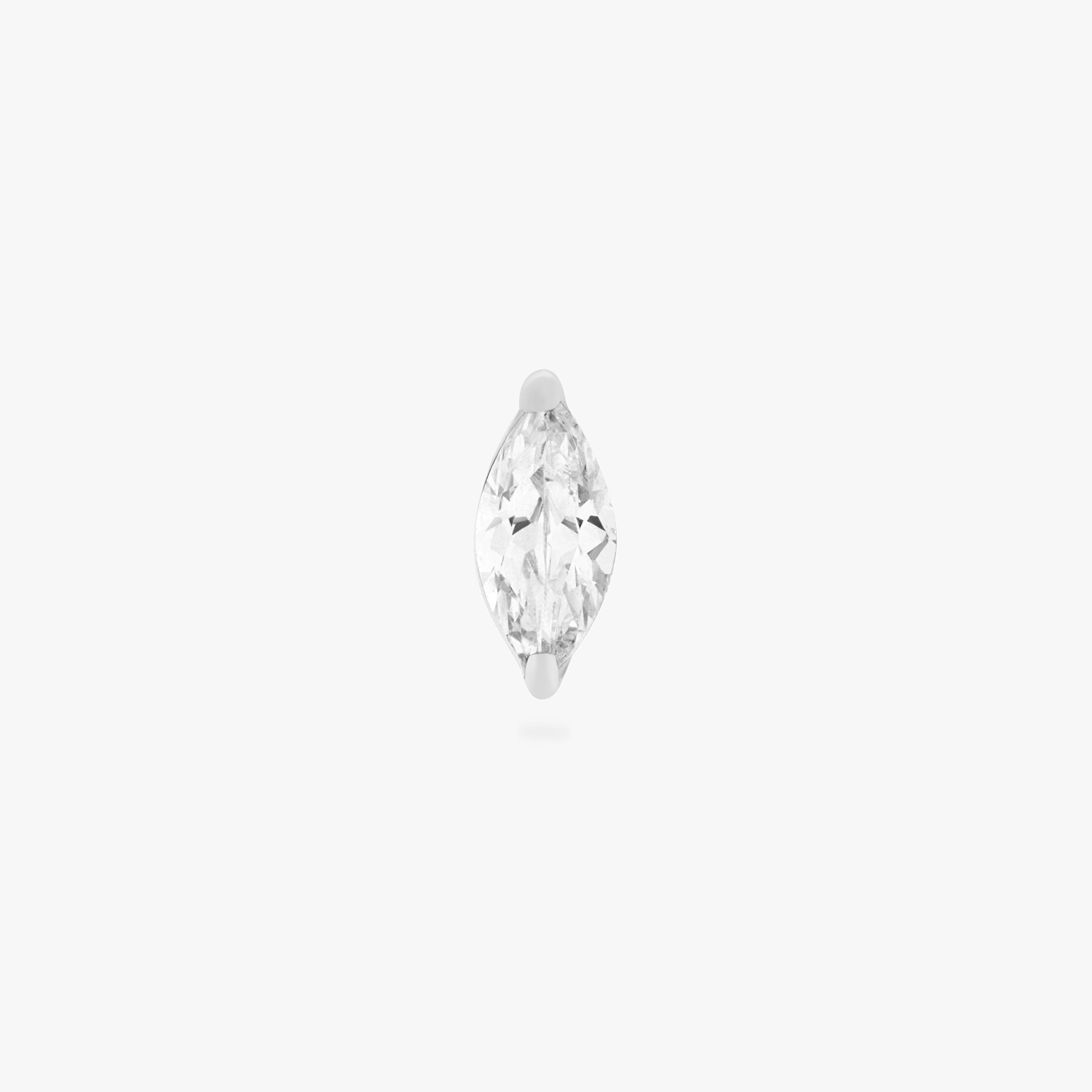 Silver Marquise Flatback Post - STUDS