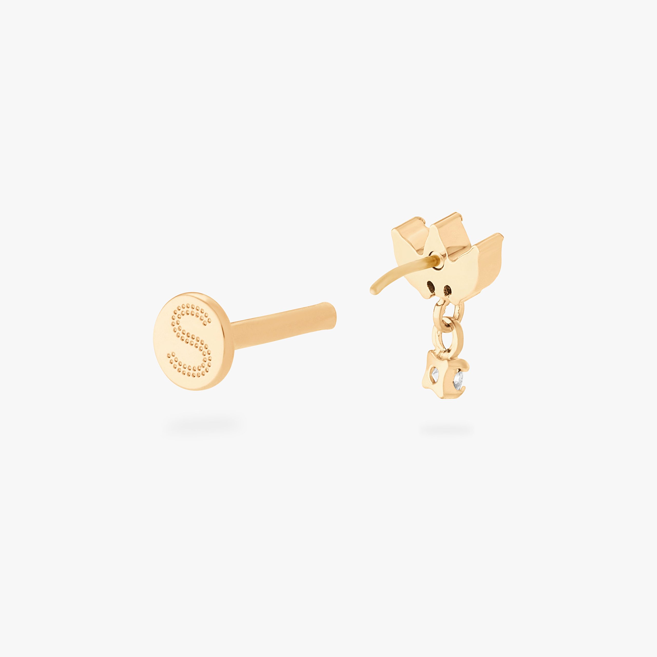 Micro Marquise Dangle Flatback Stud - STUDS