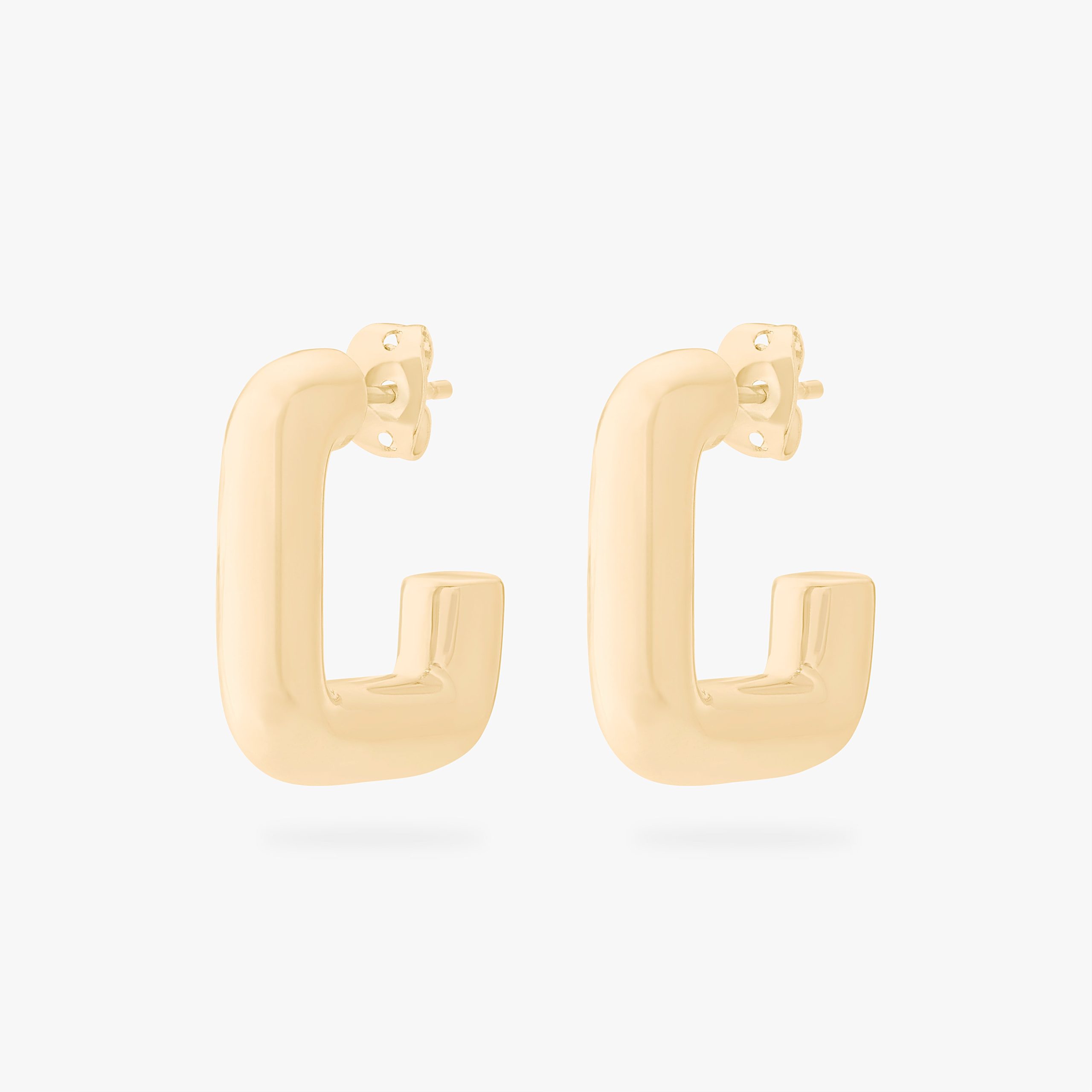 Chunky Square Hoop - STUDS