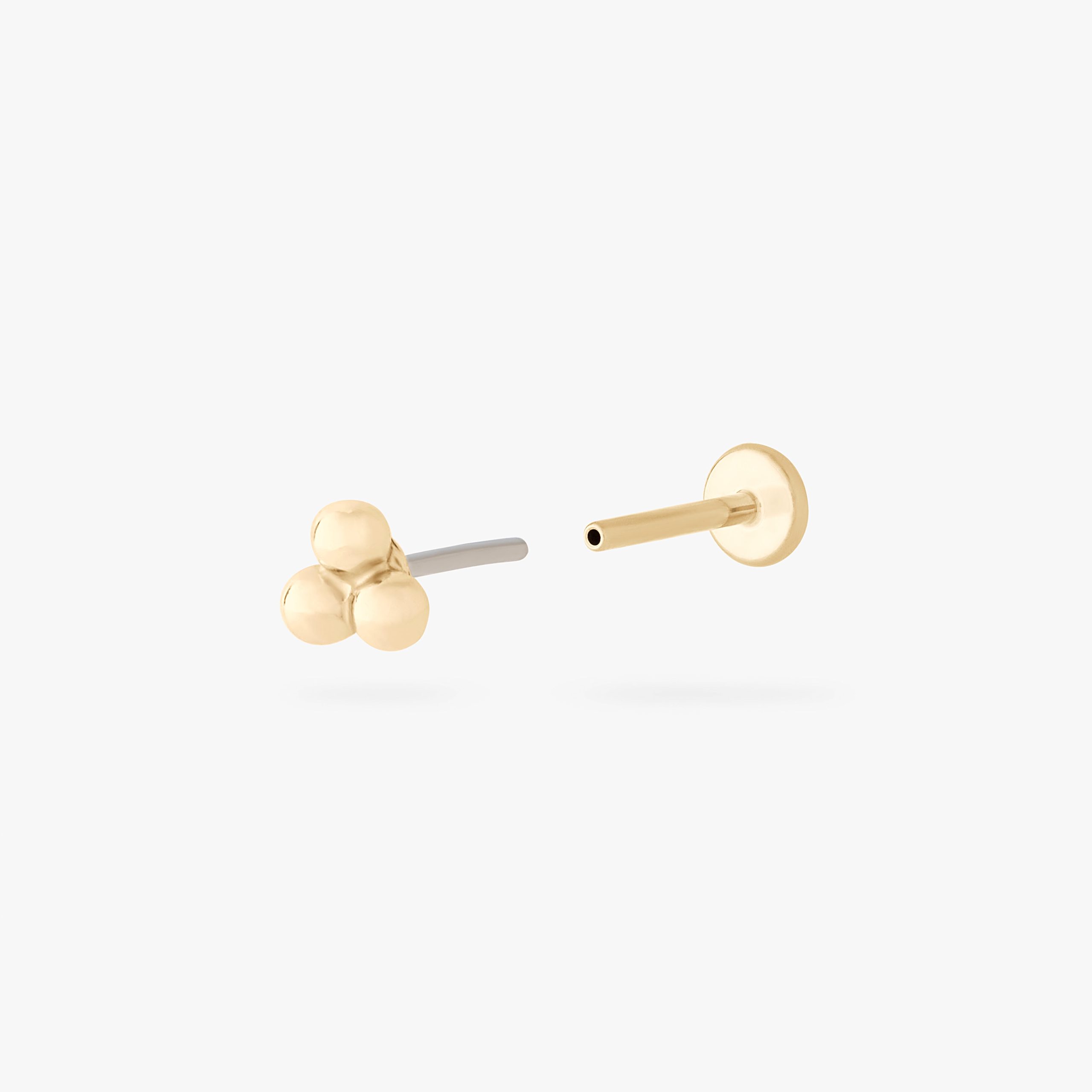 14K Trinity Ball Flatback - STUDS