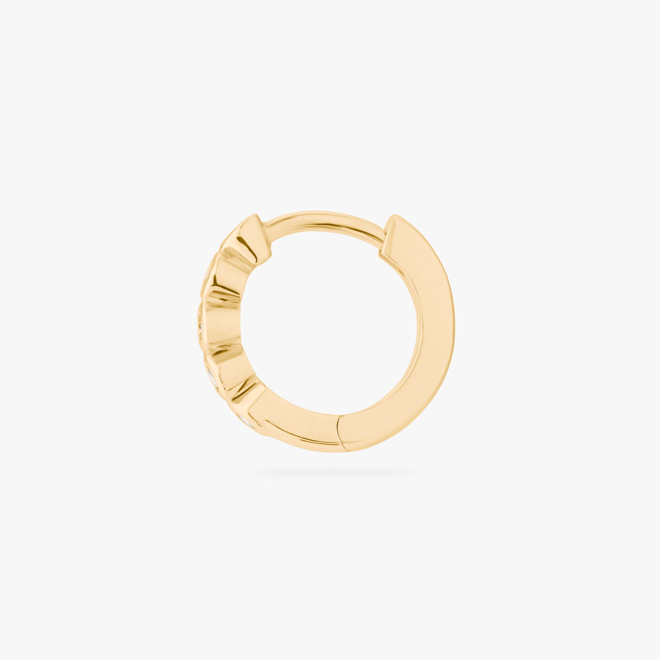 CZ Bezel Huggie - STUDS