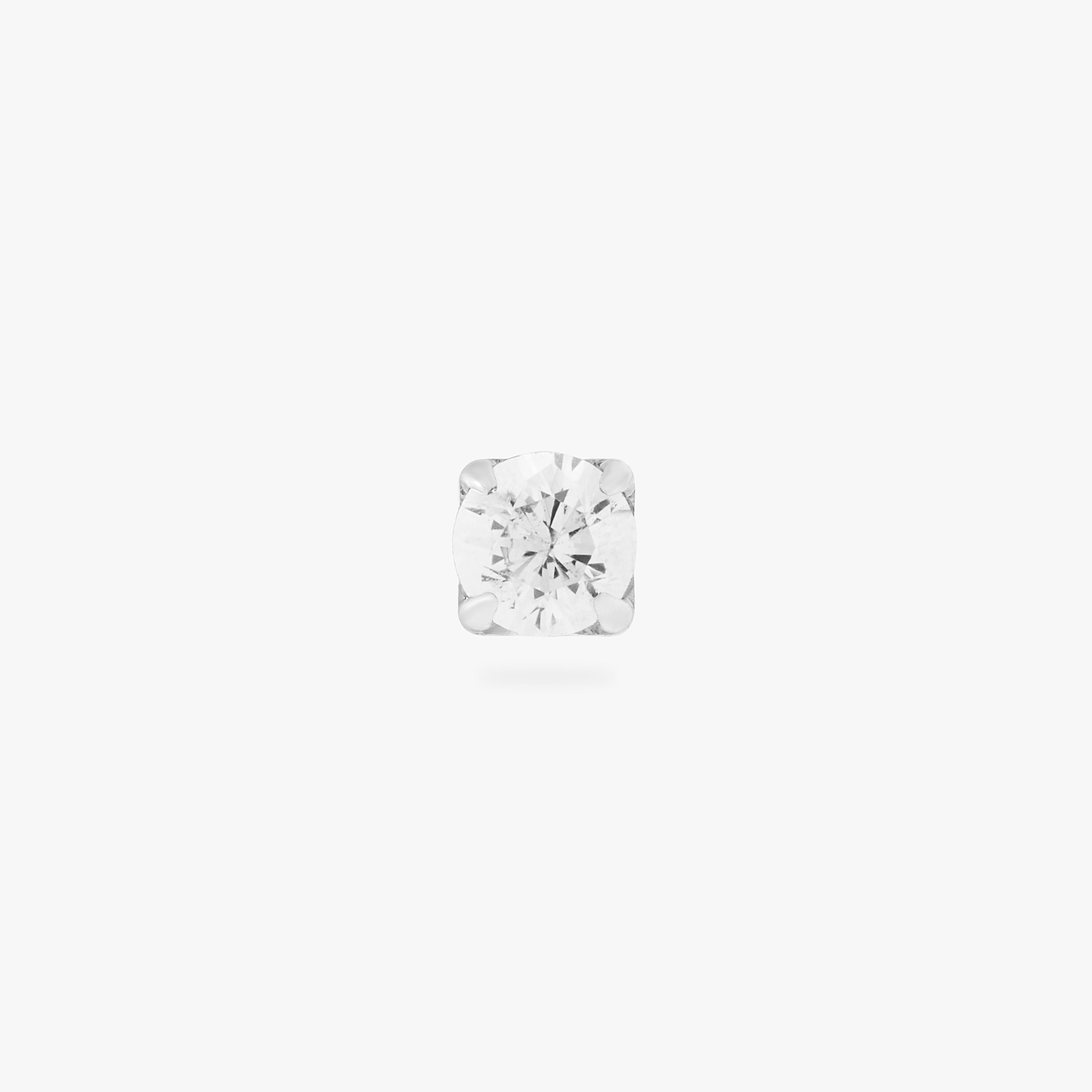 Silver Mini CZ Flatback Post - STUDS