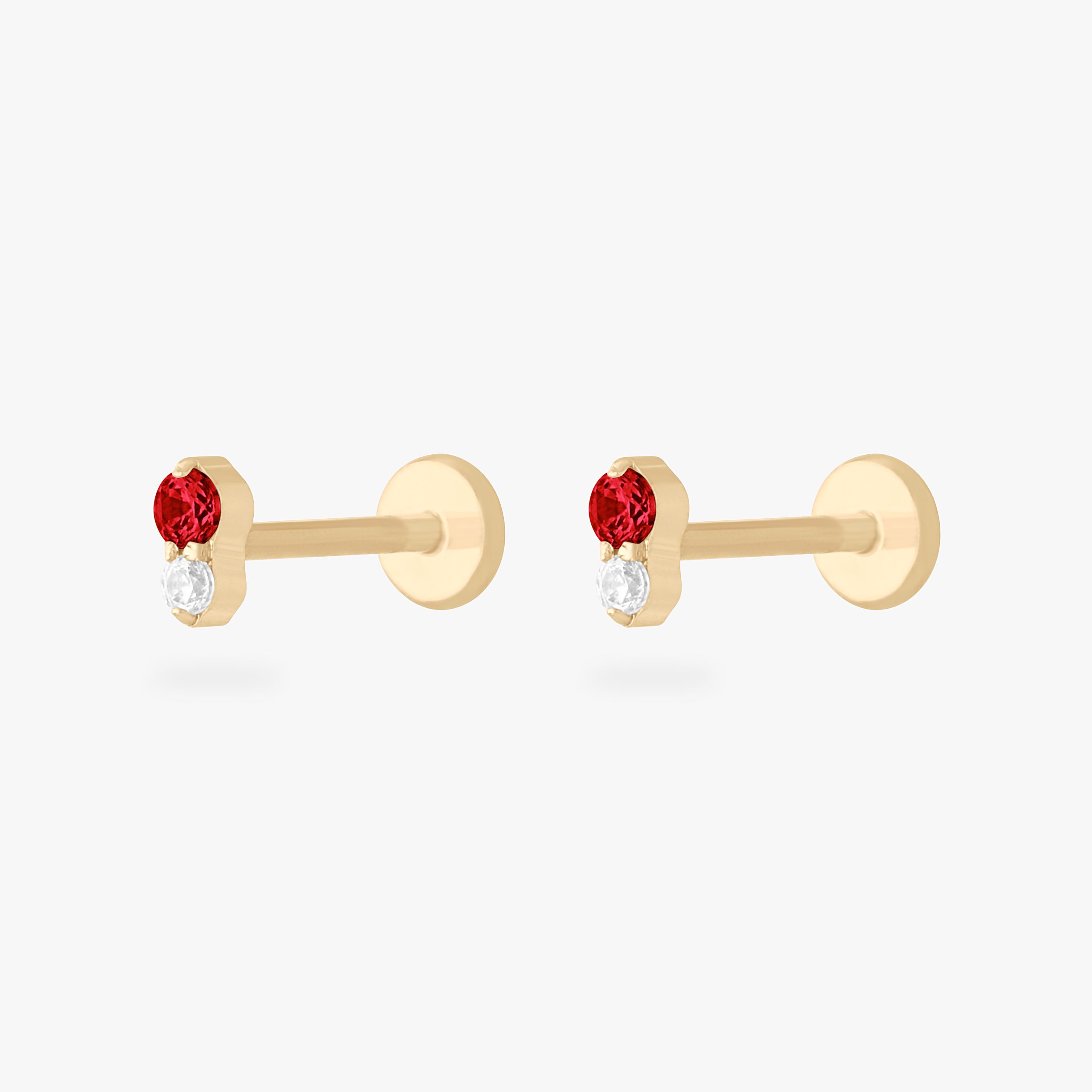 Stacked CZ Flatback Stud - STUDS