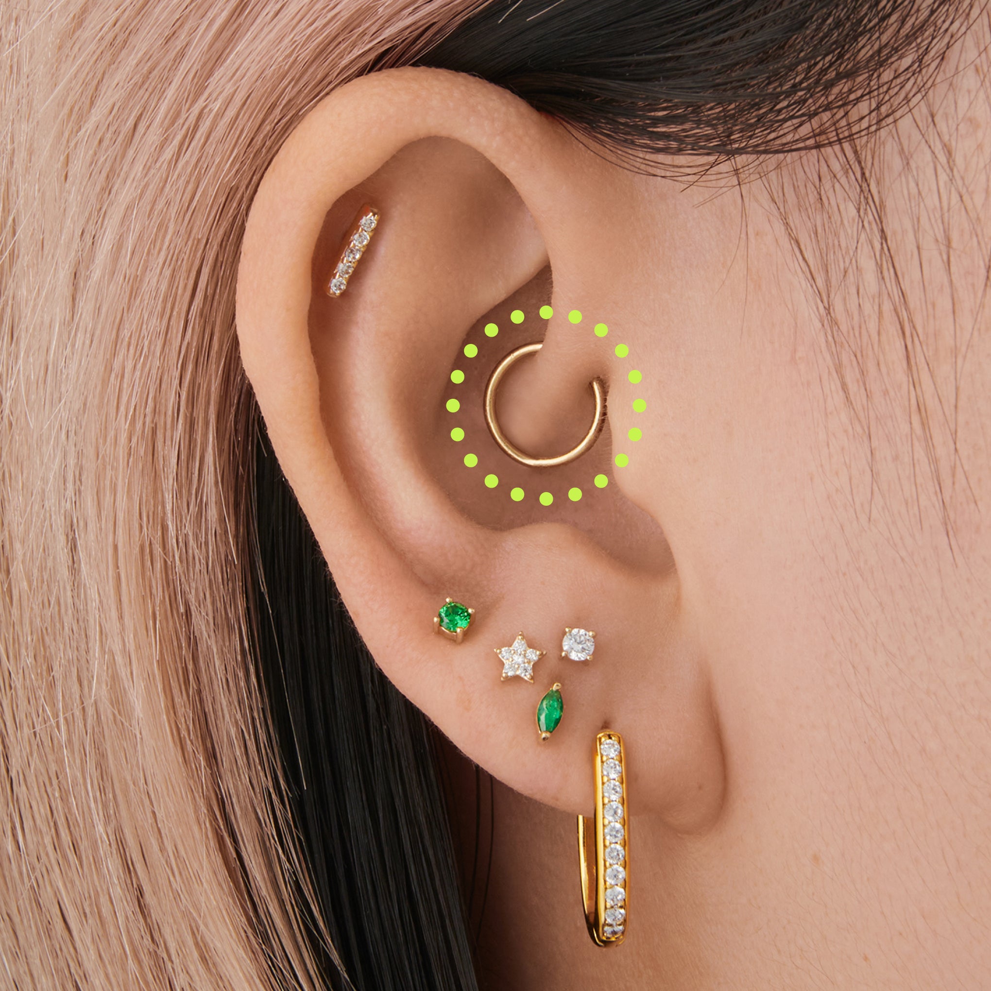 14K 6mm Clicker - STUDS