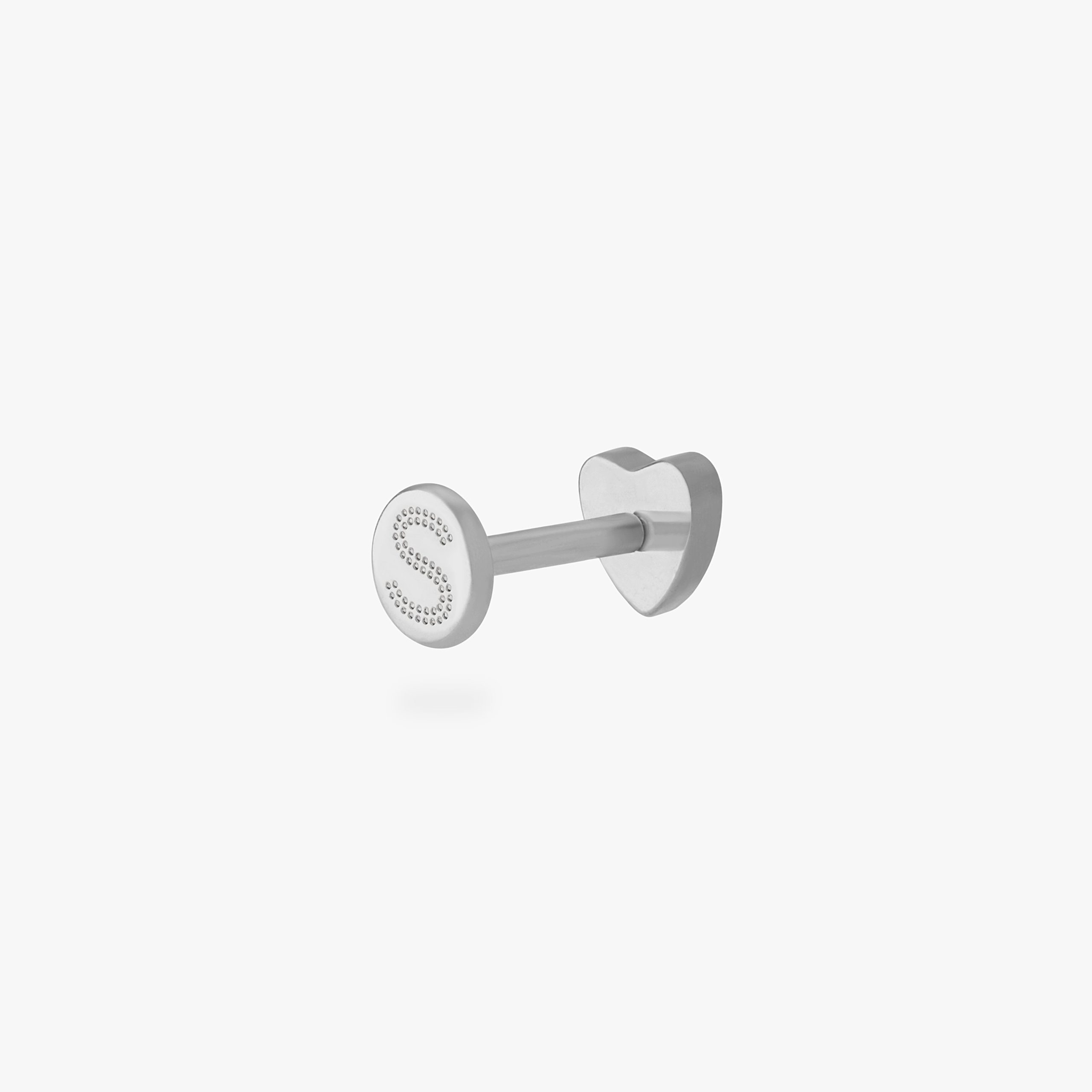 Titanium Enamel Heart Flatback - STUDS